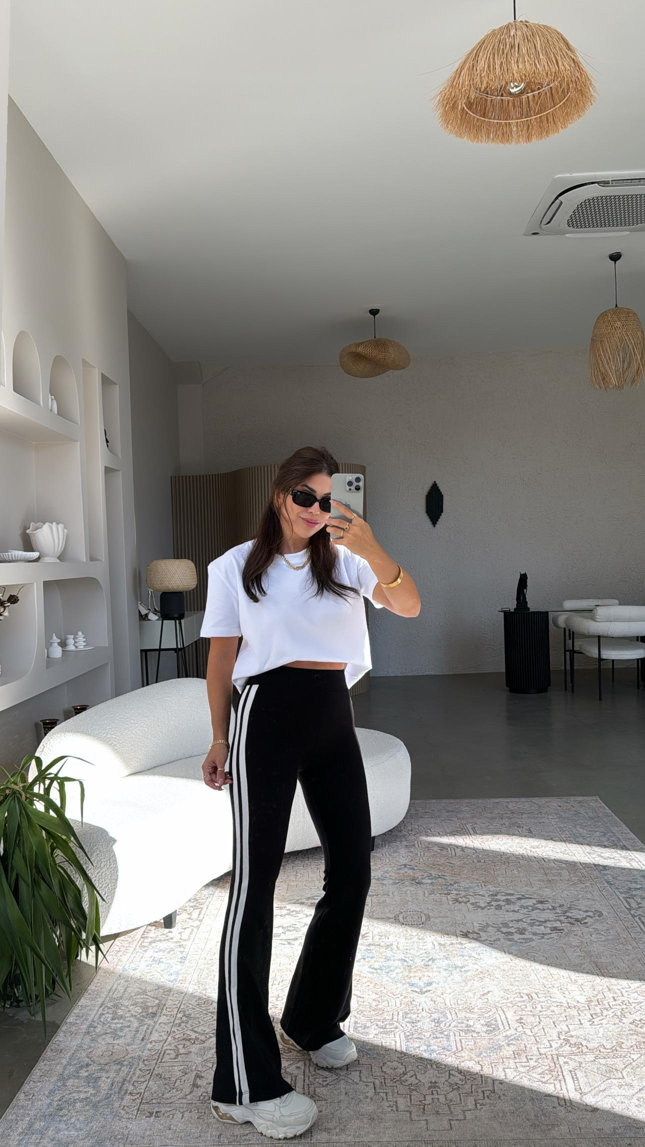 Çift Şeritli İnterlok Toparlayıcı İspanyol Tayt