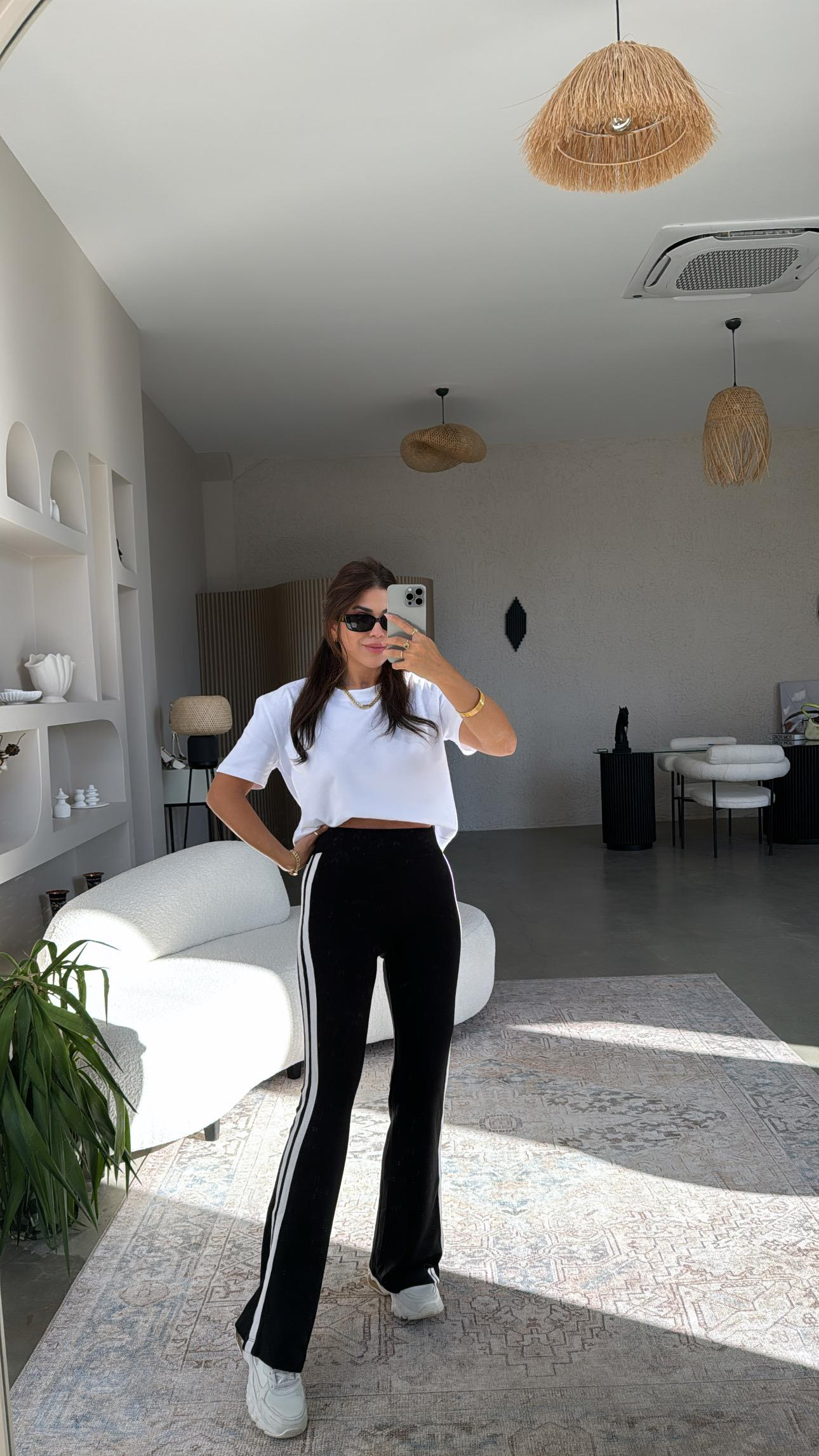 Çift Şeritli İnterlok Toparlayıcı İspanyol Tayt