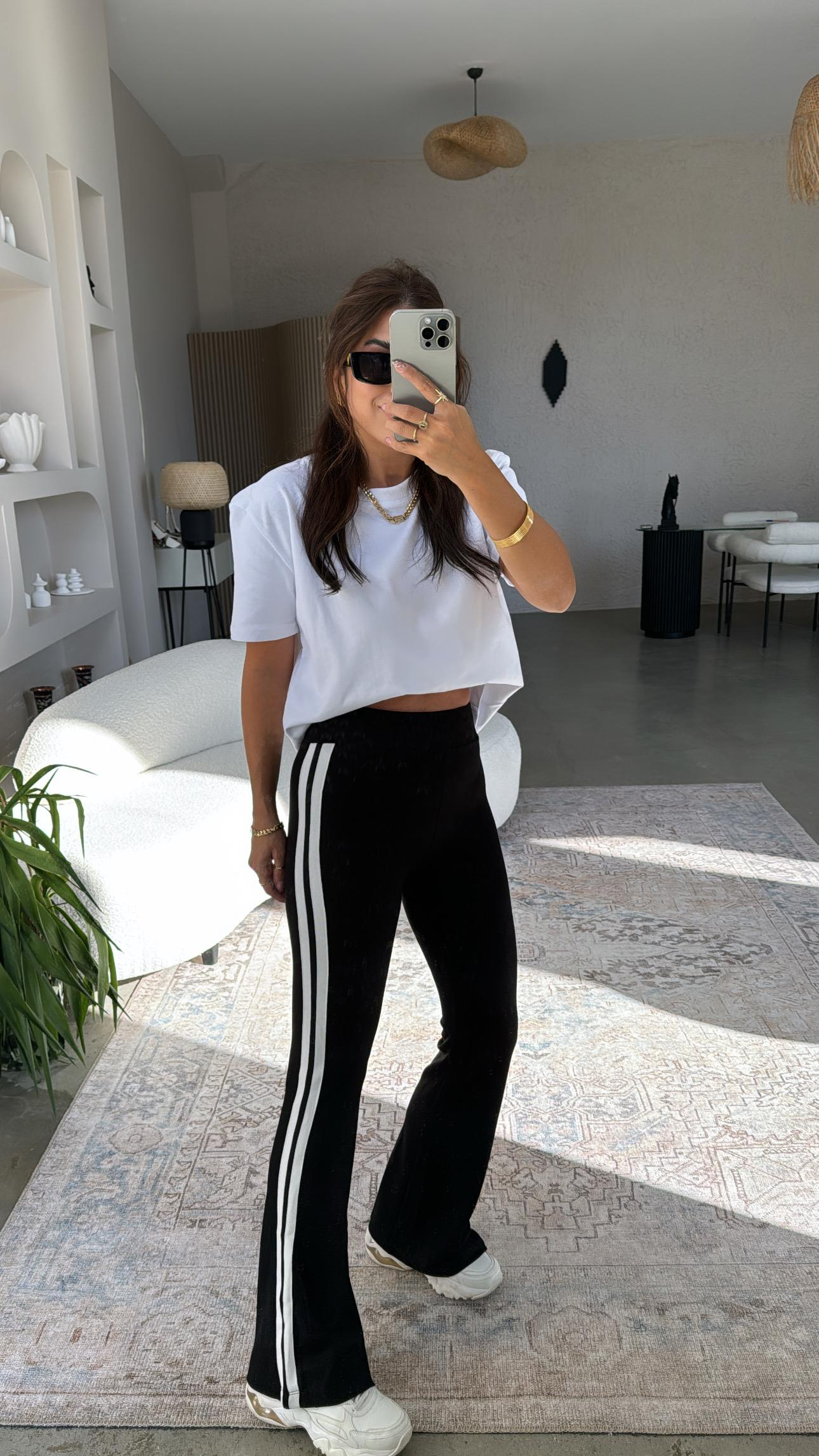 Çift Şeritli İnterlok Toparlayıcı İspanyol Tayt