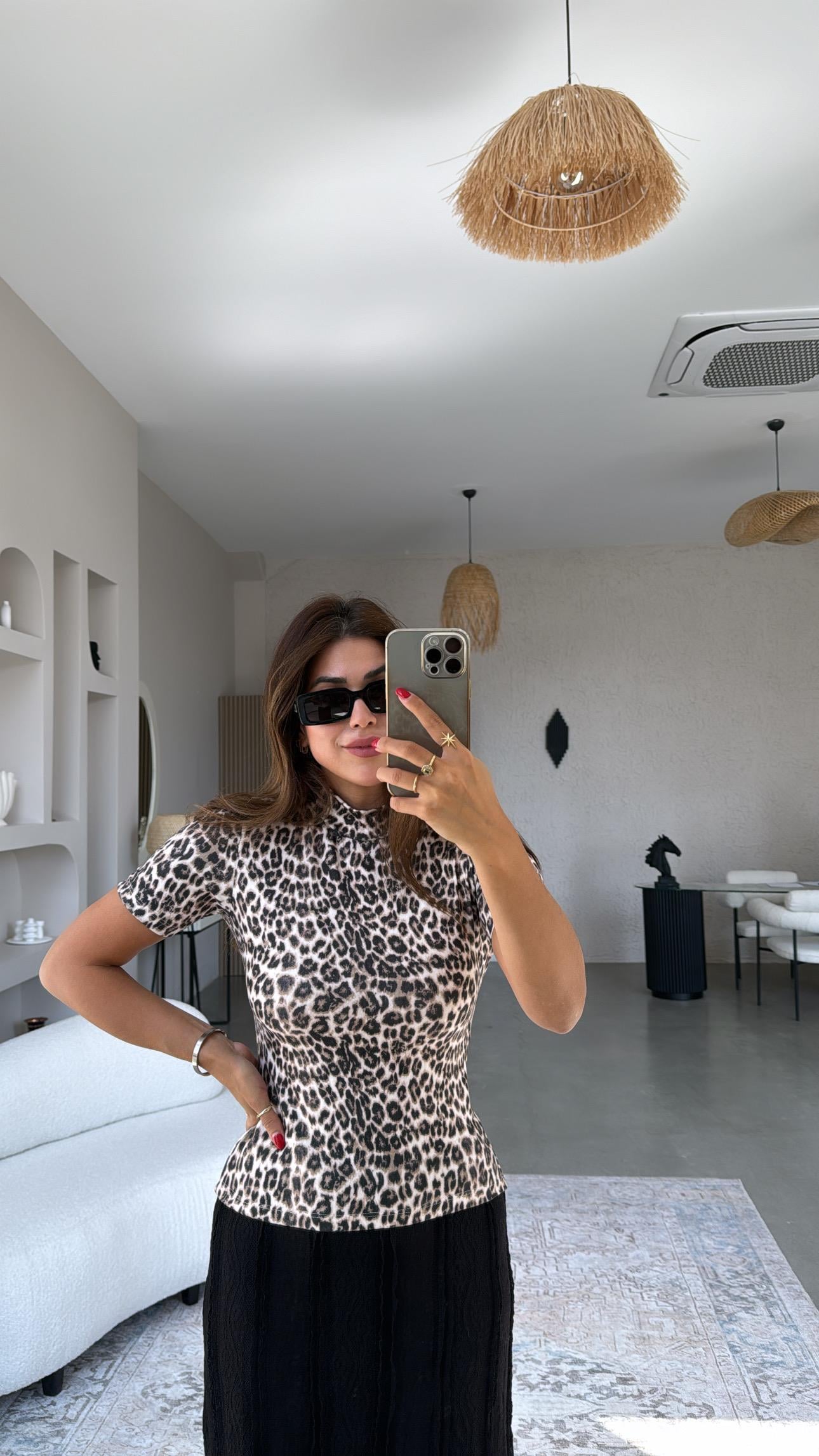 Dik Yaka Leopar Bluz