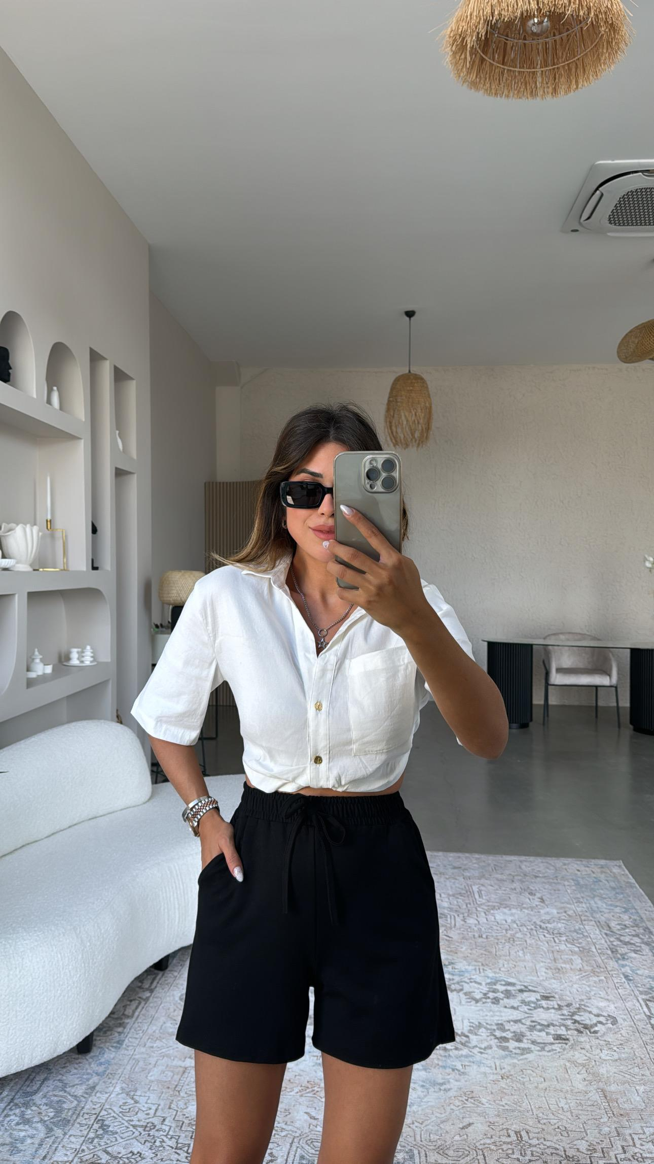 Düğümlü MNG Orjinal Gömlek