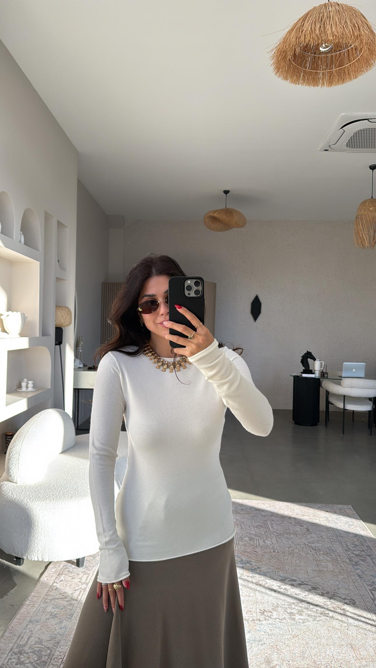 Ekru Kaşmir Dlv Triko