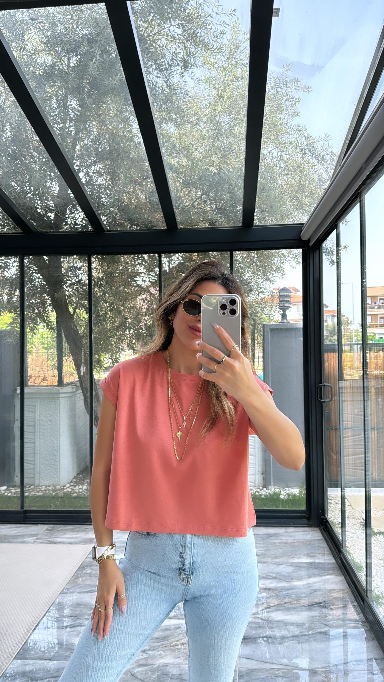 Gülkurusu Duble Kol Basic Tshirt