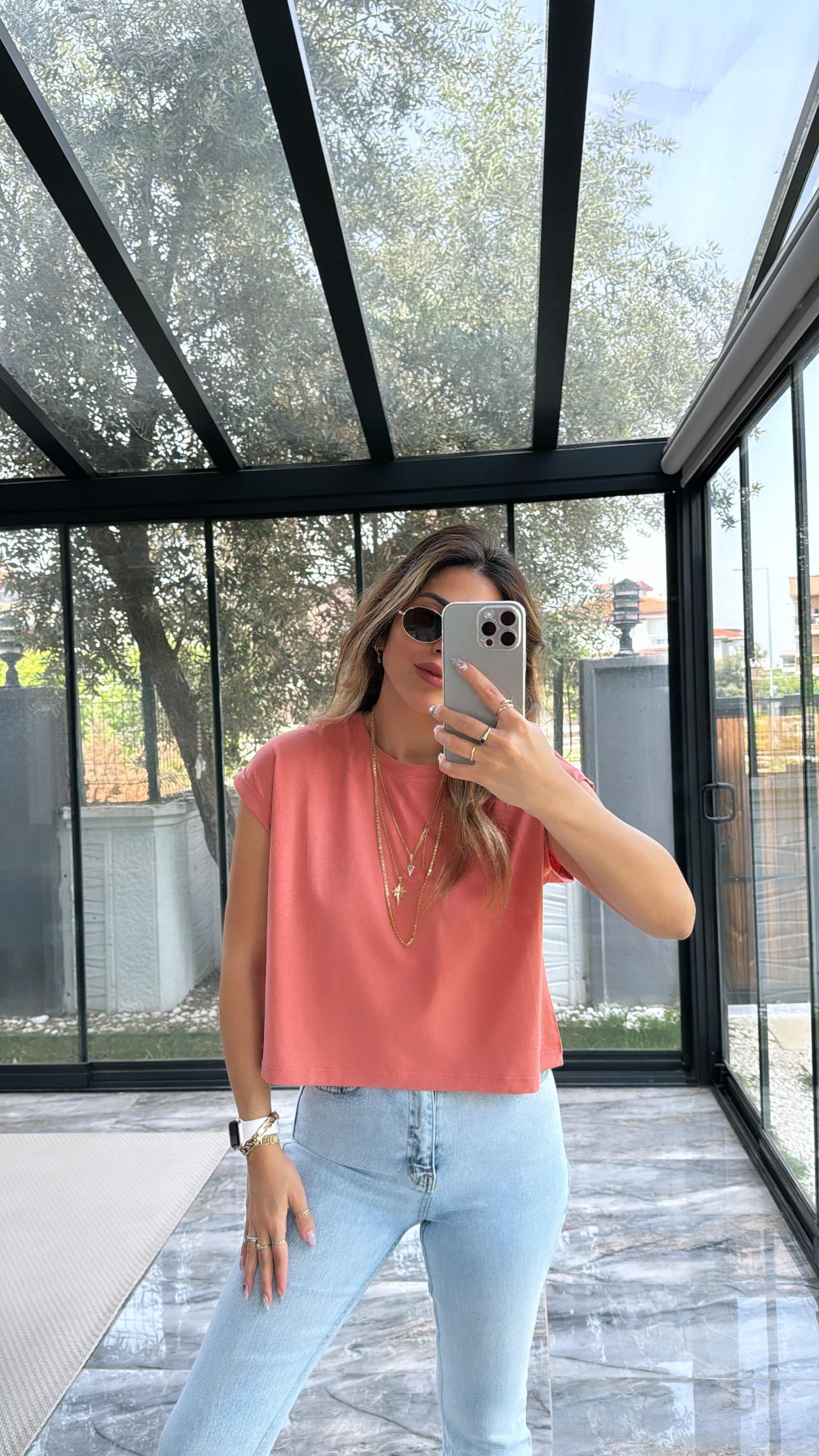 Gülkurusu Duble Kol Basic Tshirt