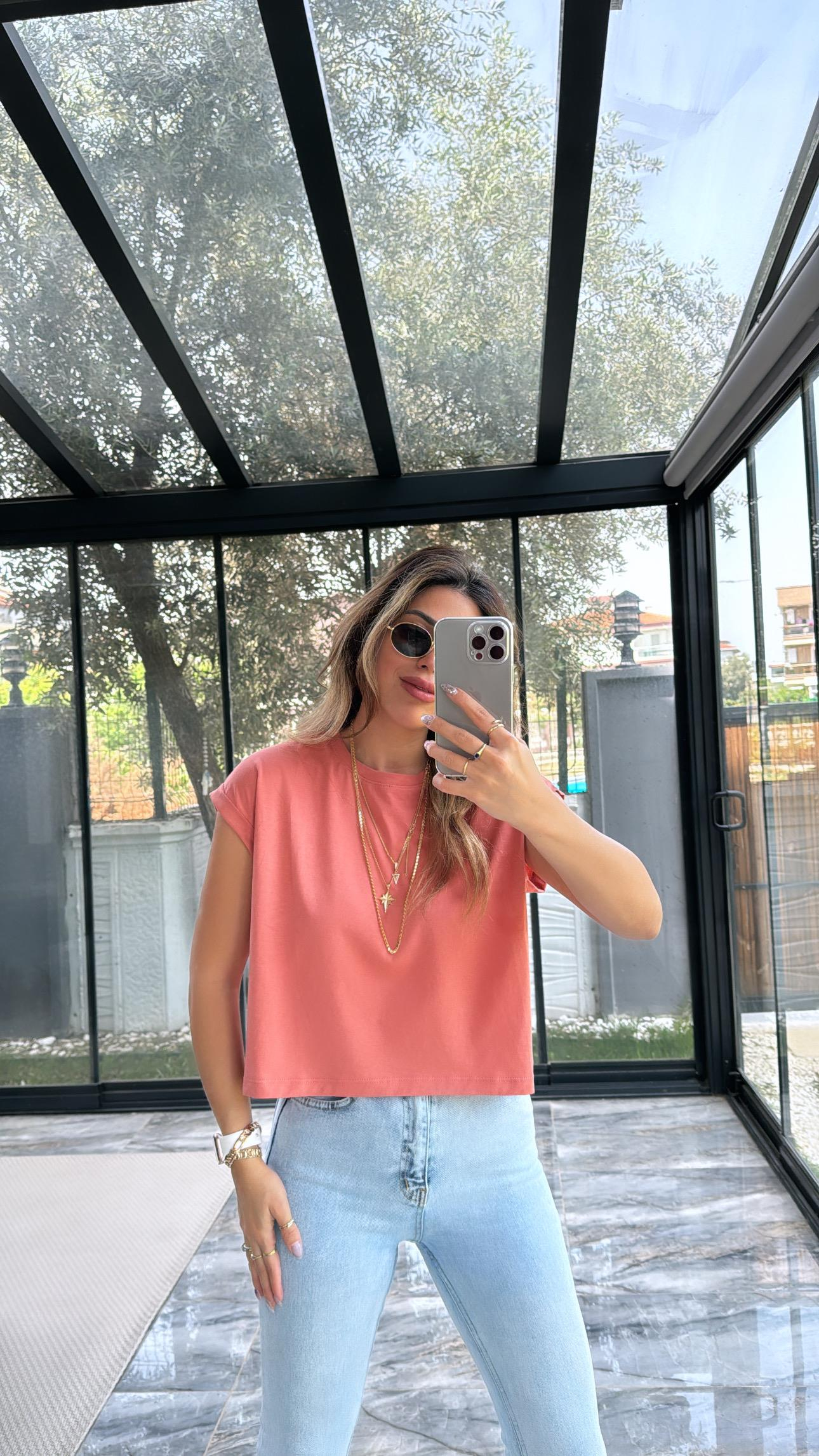 Gülkurusu Duble Kol Basic Tshirt