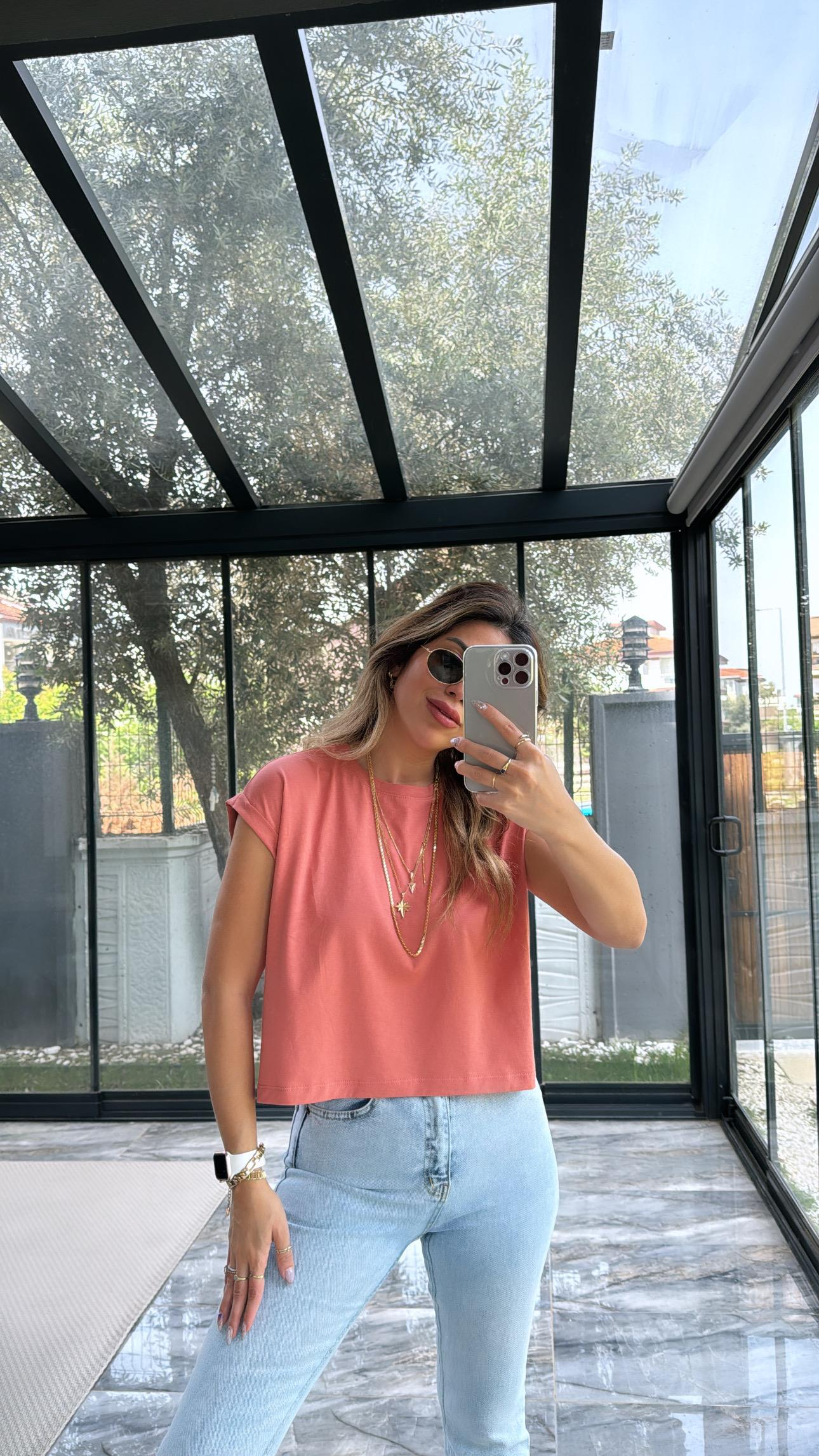 Gülkurusu Duble Kol Basic Tshirt