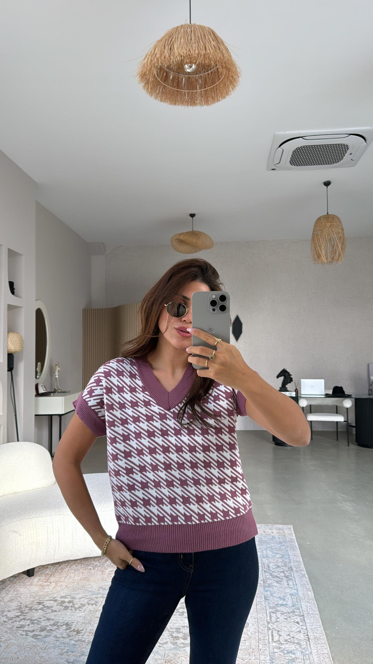 Gülkurusu Kazayağı Triko Bluz