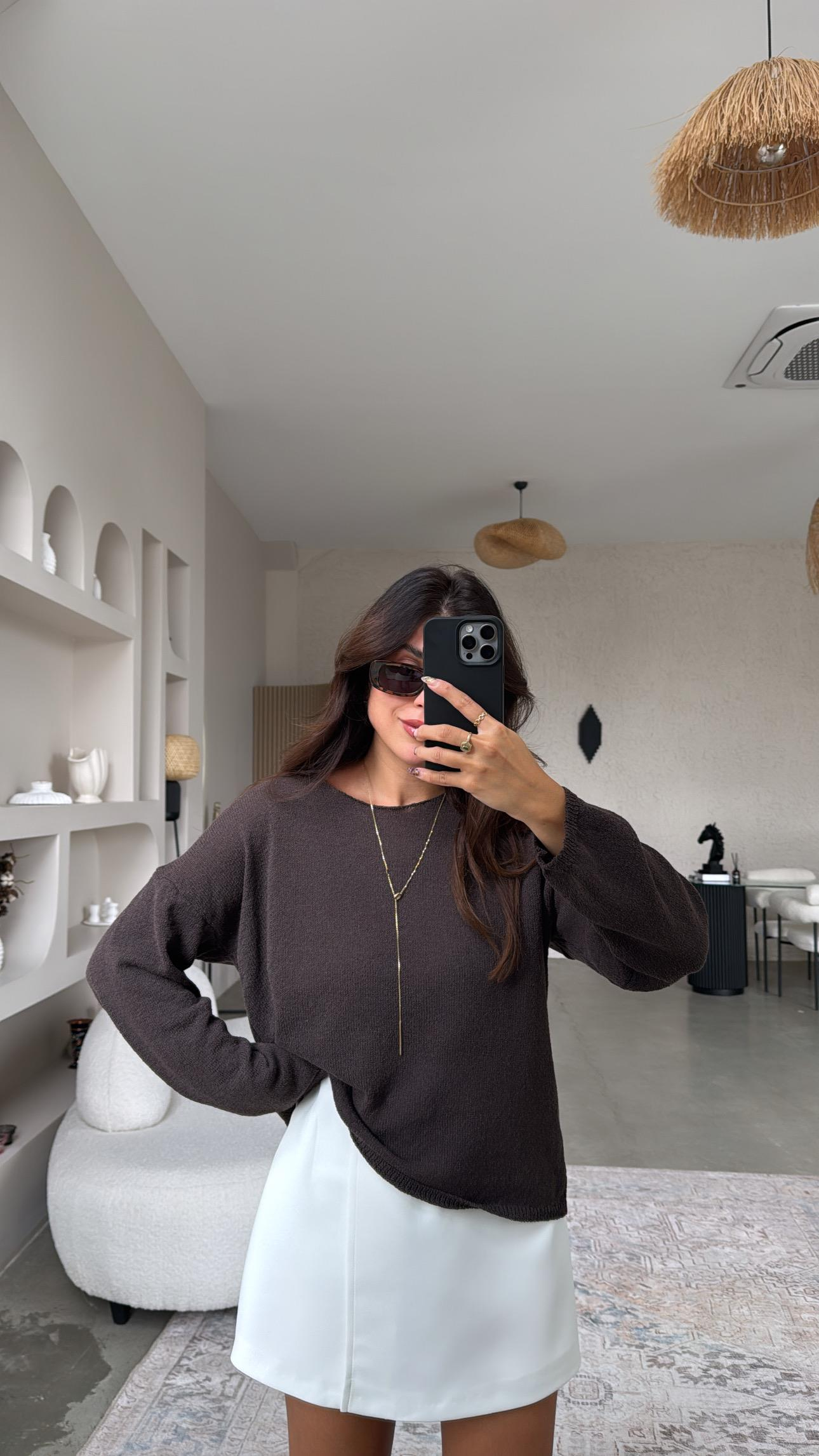 Kahverengi Baharlık Basic Triko