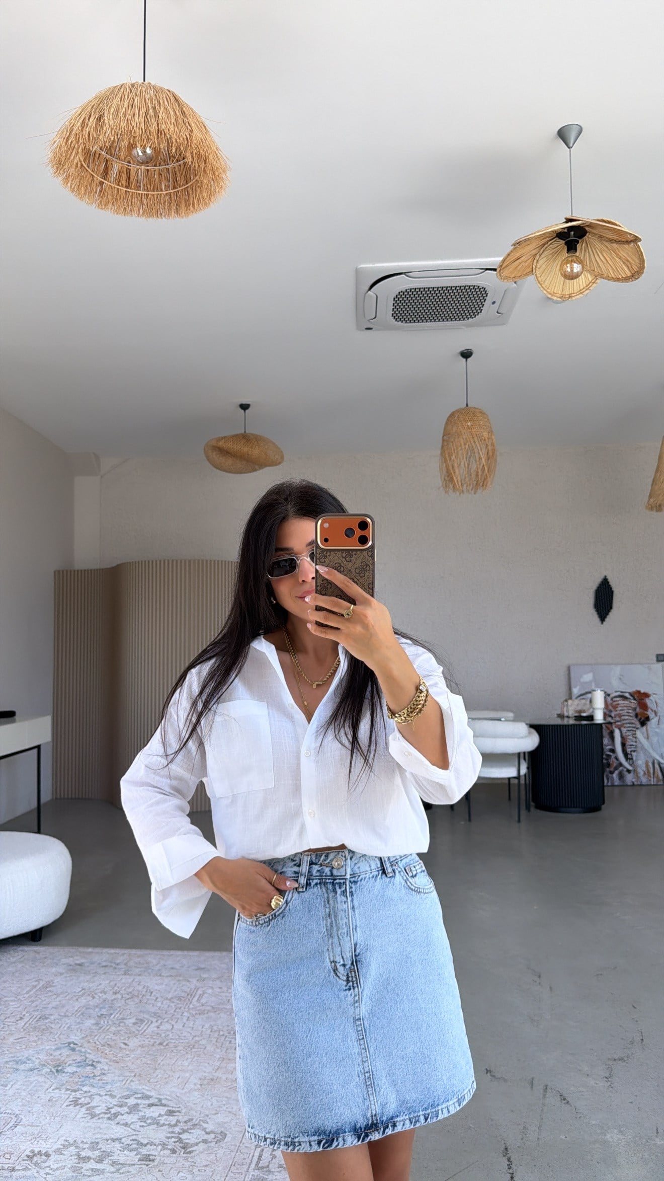 Kar Yıkama Denim Etek