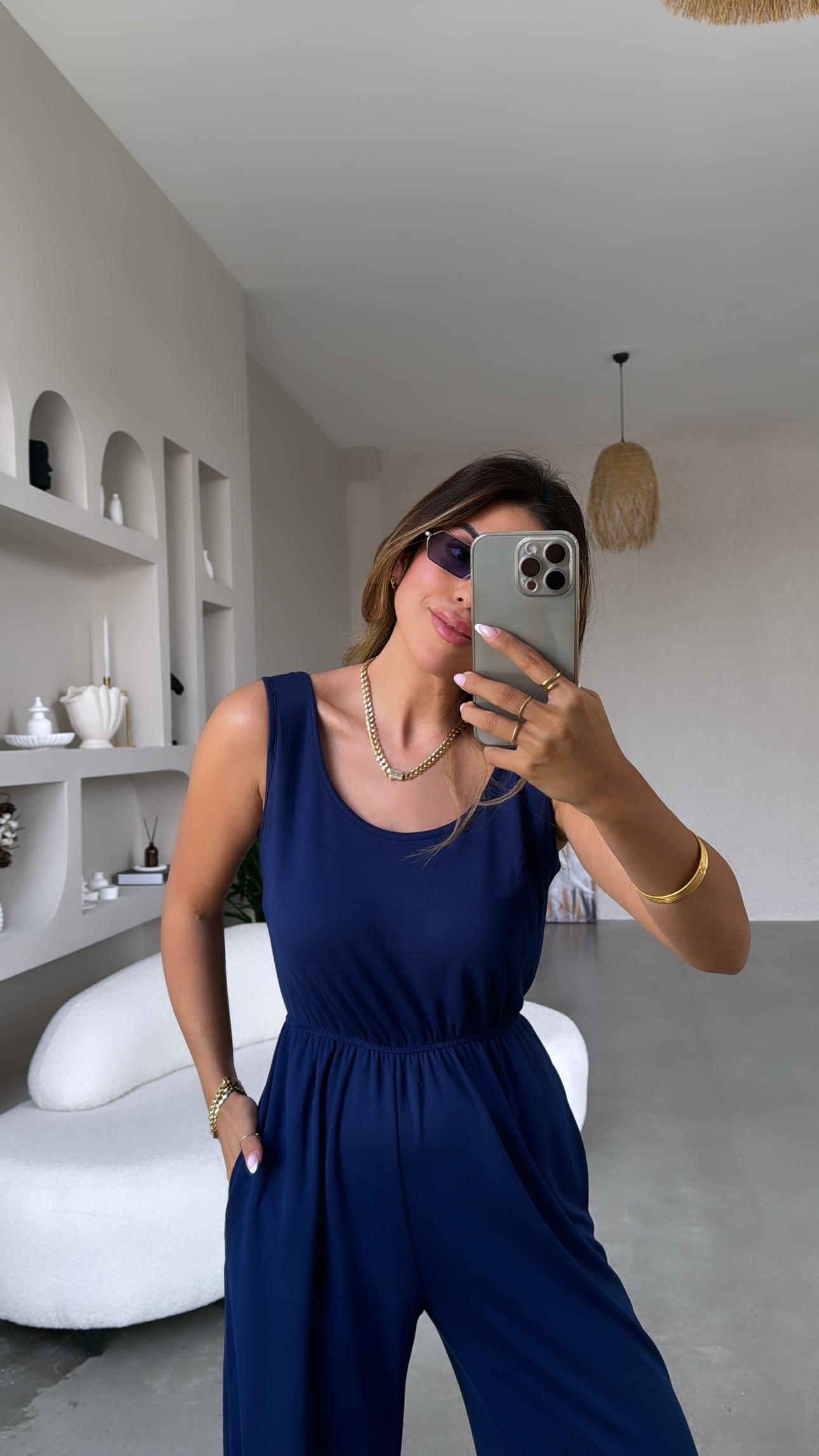 Lacivert Basic Modal Tulum