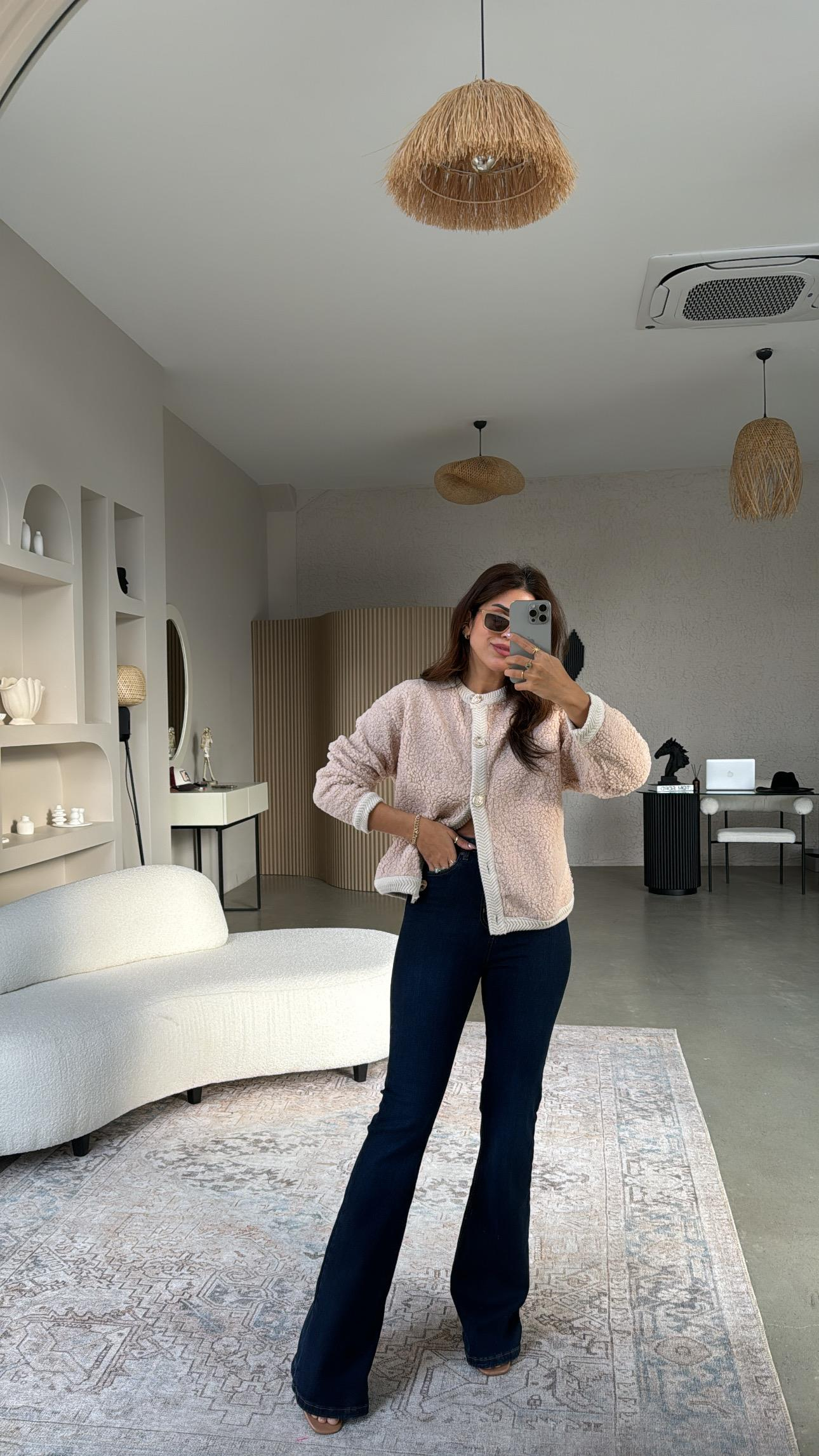 Lacivert İspanyol Likralı Premium Jean