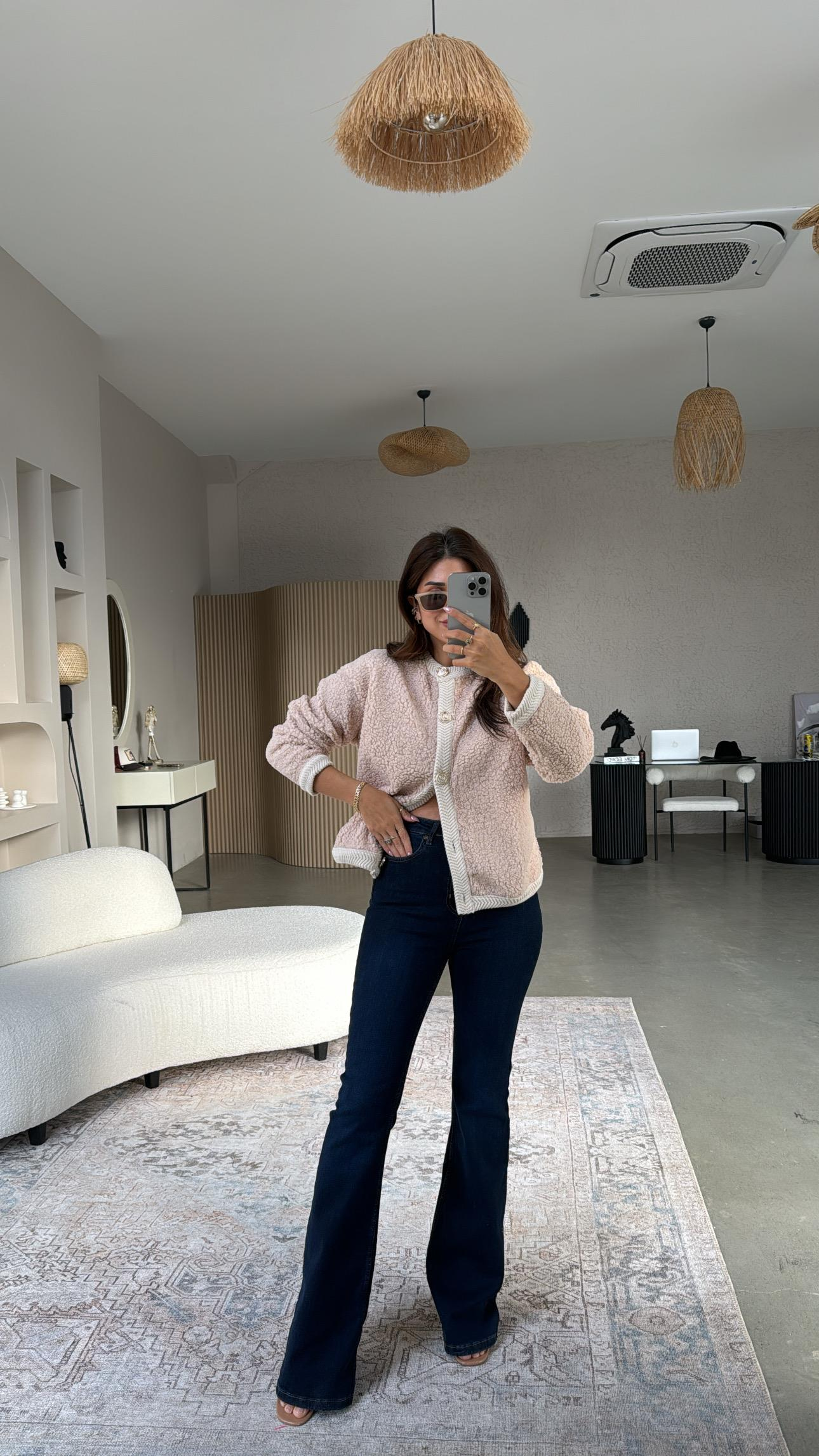 Lacivert İspanyol Likralı Premium Jean