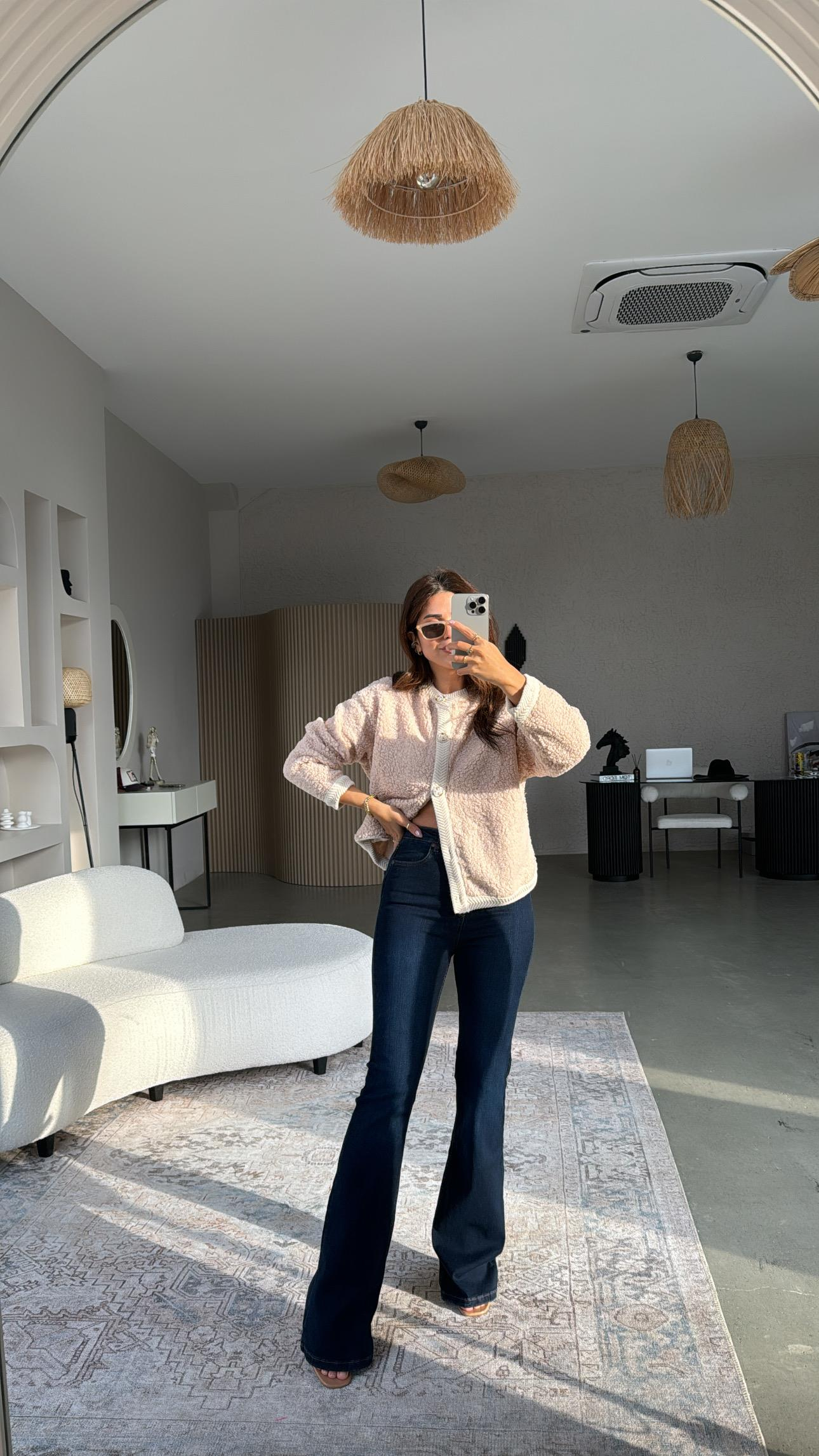 Lacivert İspanyol Likralı Premium Jean