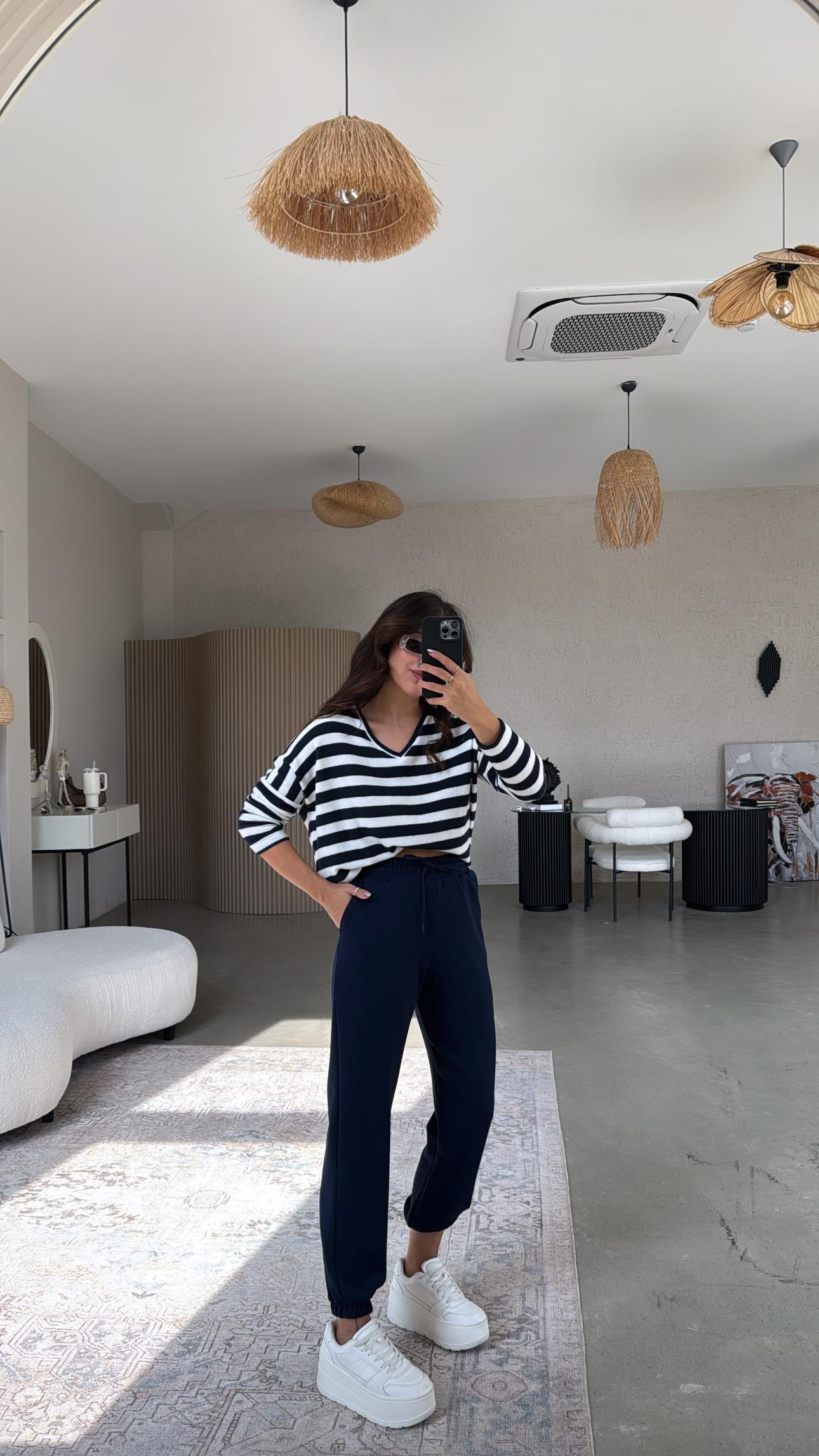 Lacivert Jogger Paça Lastik Eşofman