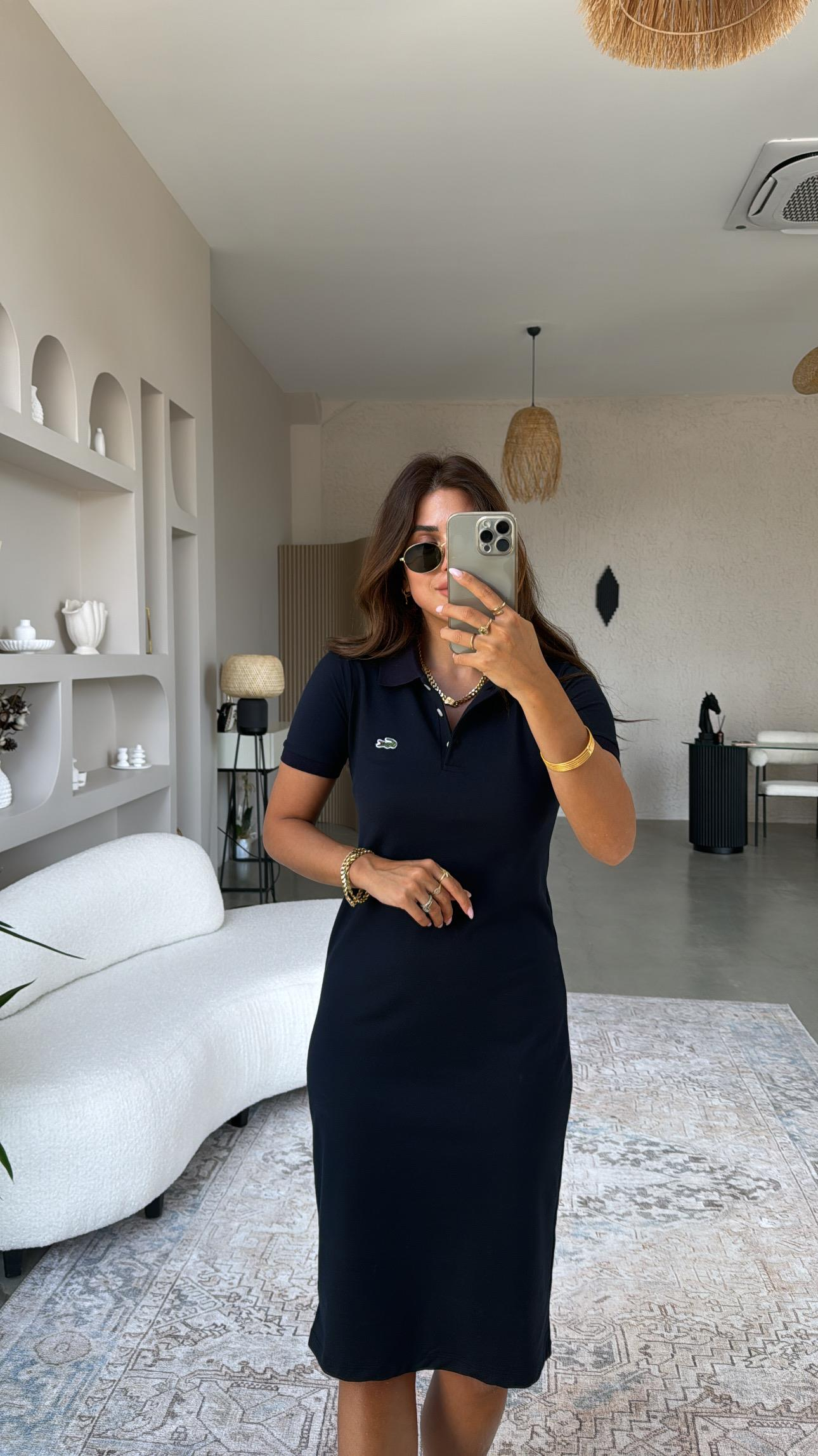 Lacivert LCT Yakalı Elbise