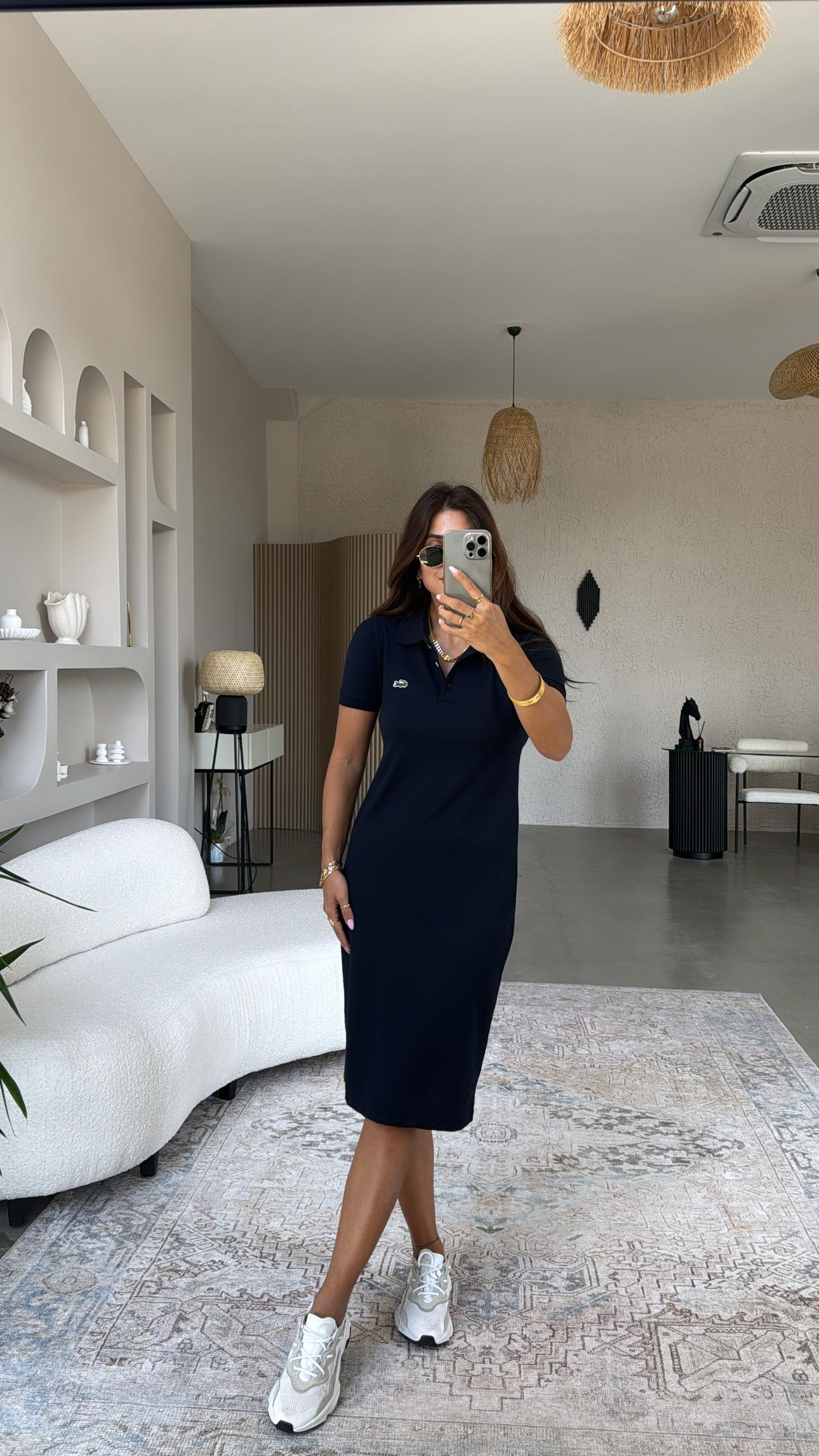 Lacivert LCT Yakalı Elbise