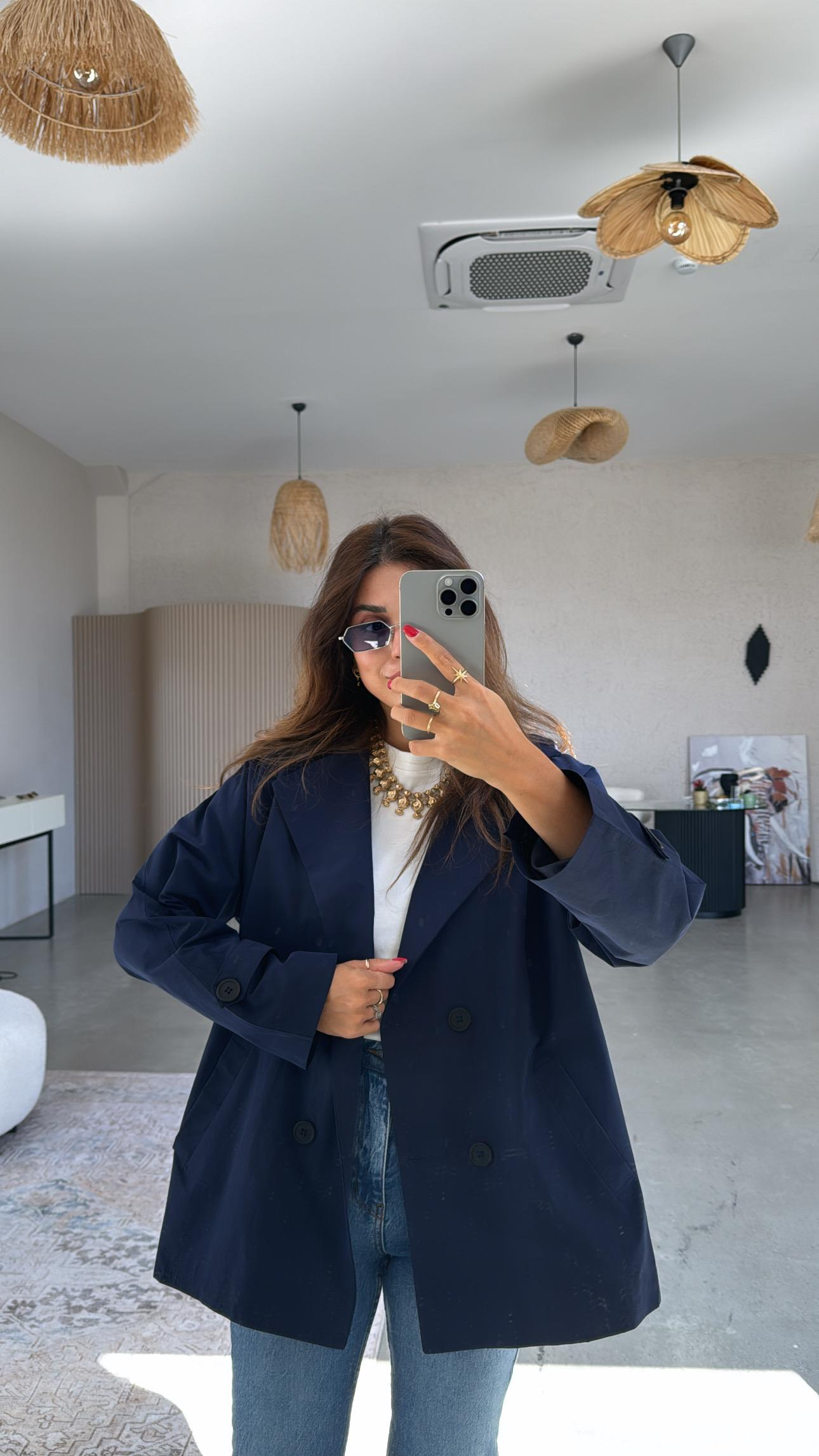 Lacivert Mssimo Trençkot