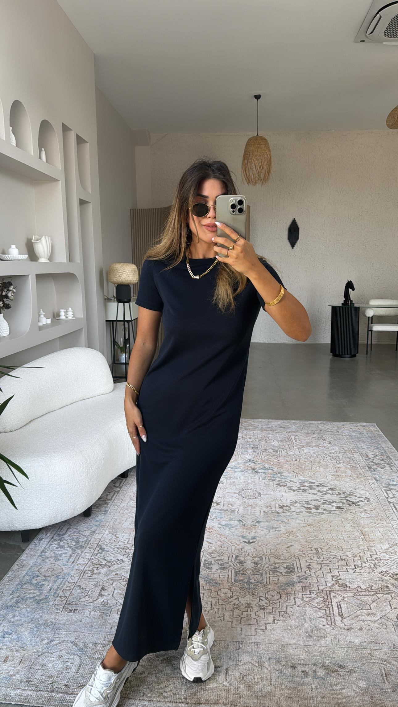 Lacivert Orijinal Oys Basic Elbise