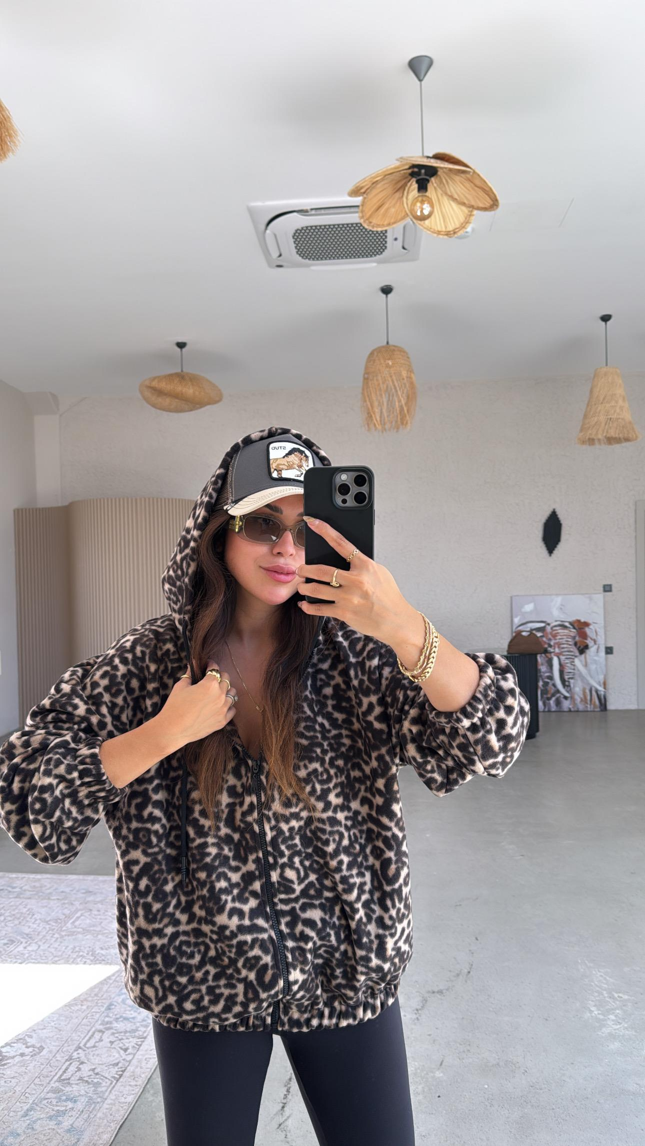 Leopar Polar Ceket