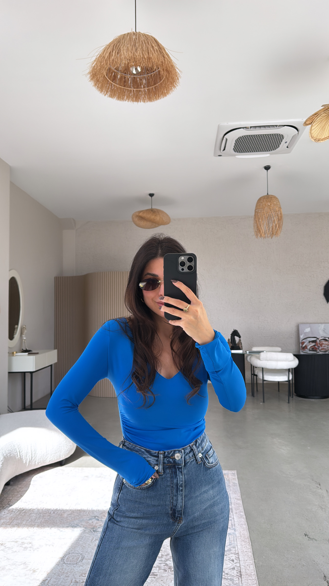 Mavi V Yaka Polyamid Bodysuit