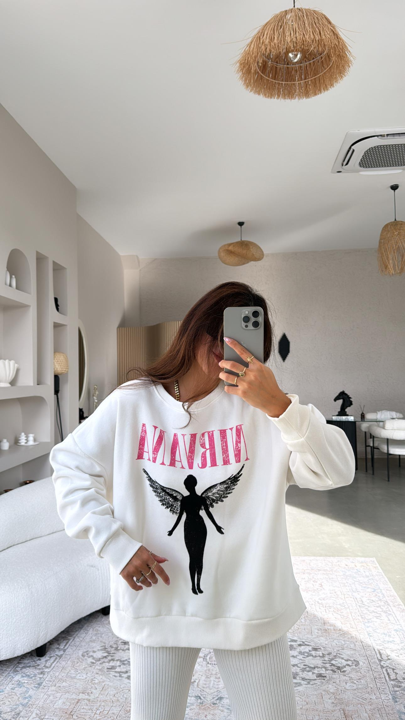 Nirvana Üç İplik Sweatshirt