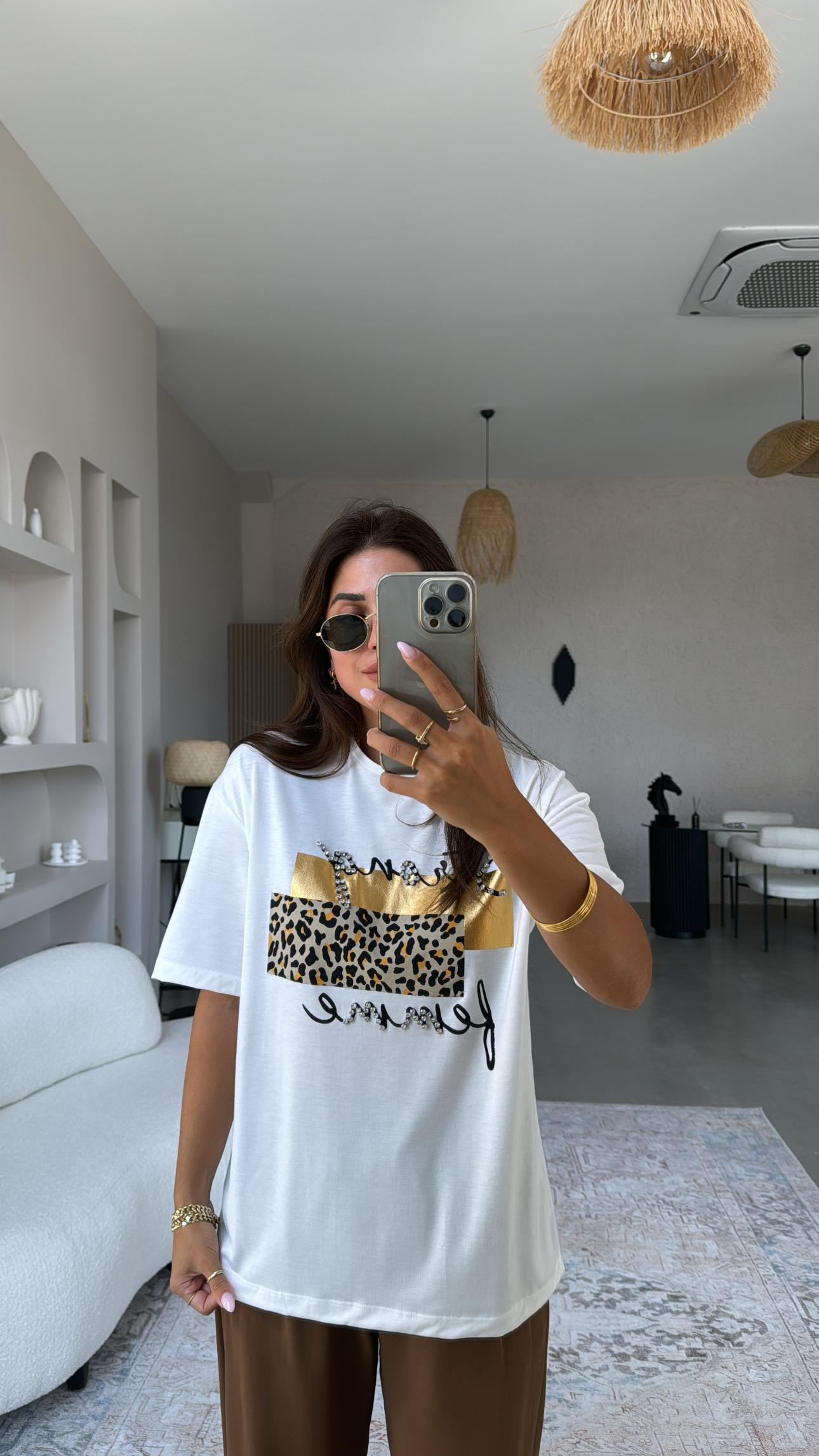 Parlak Baskı Strong Modal Tshirt