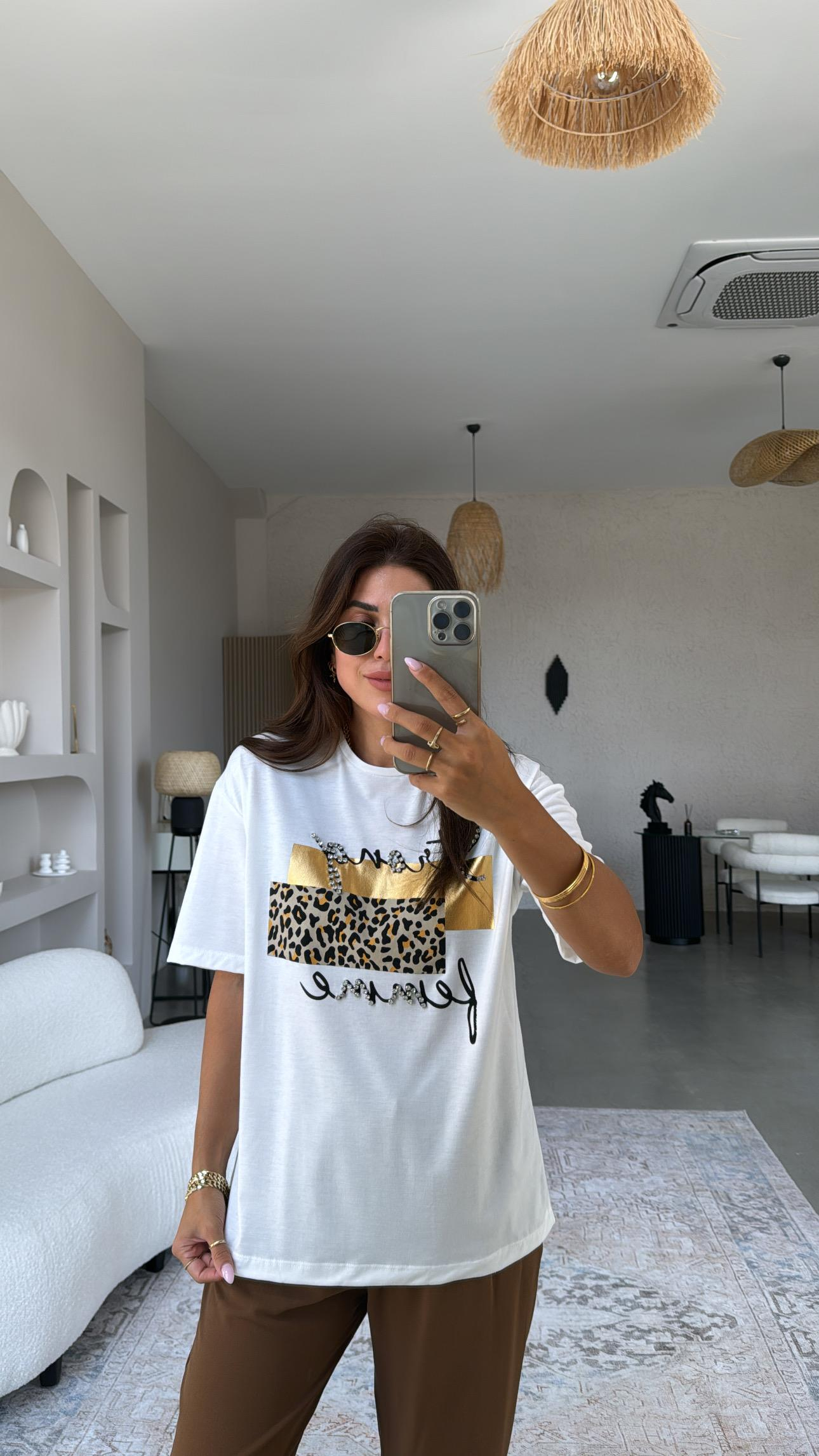 Parlak Baskı Strong Modal Tshirt