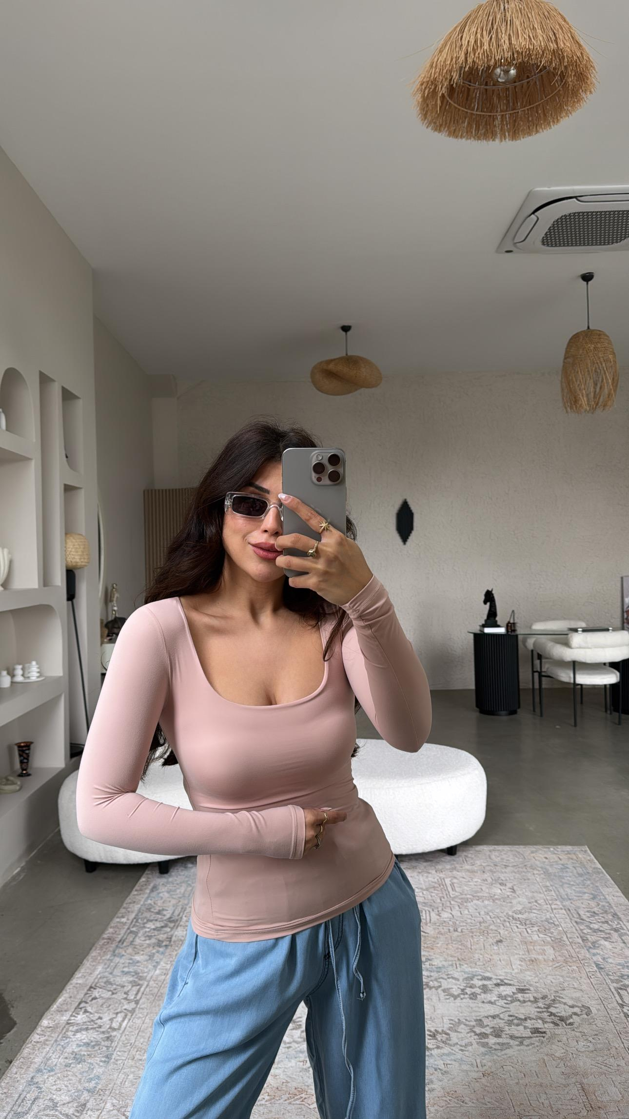 Pudra Kare Yaka Scuba Basic Bluz