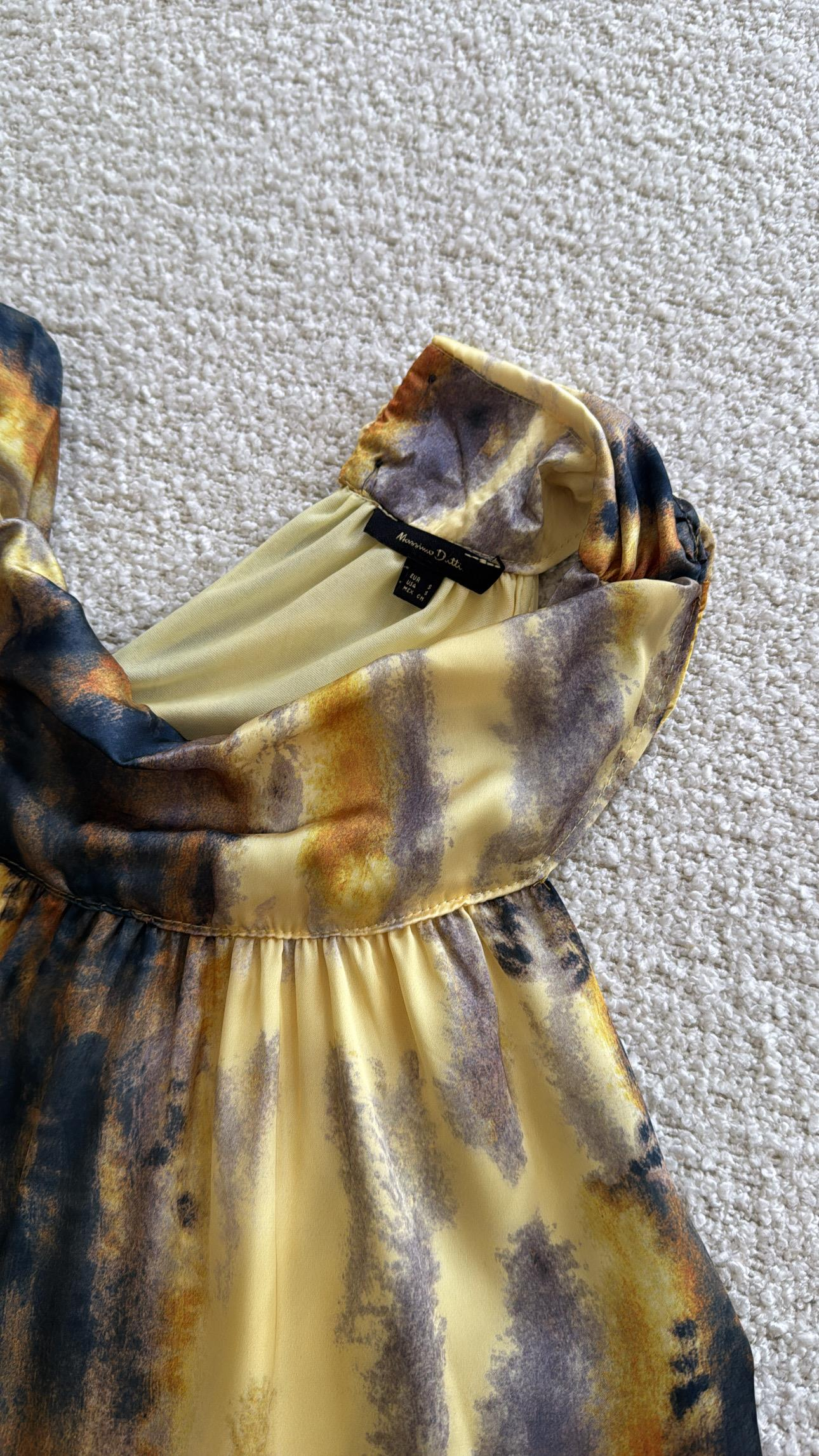 Saten Halter Yaka Massi Elbise