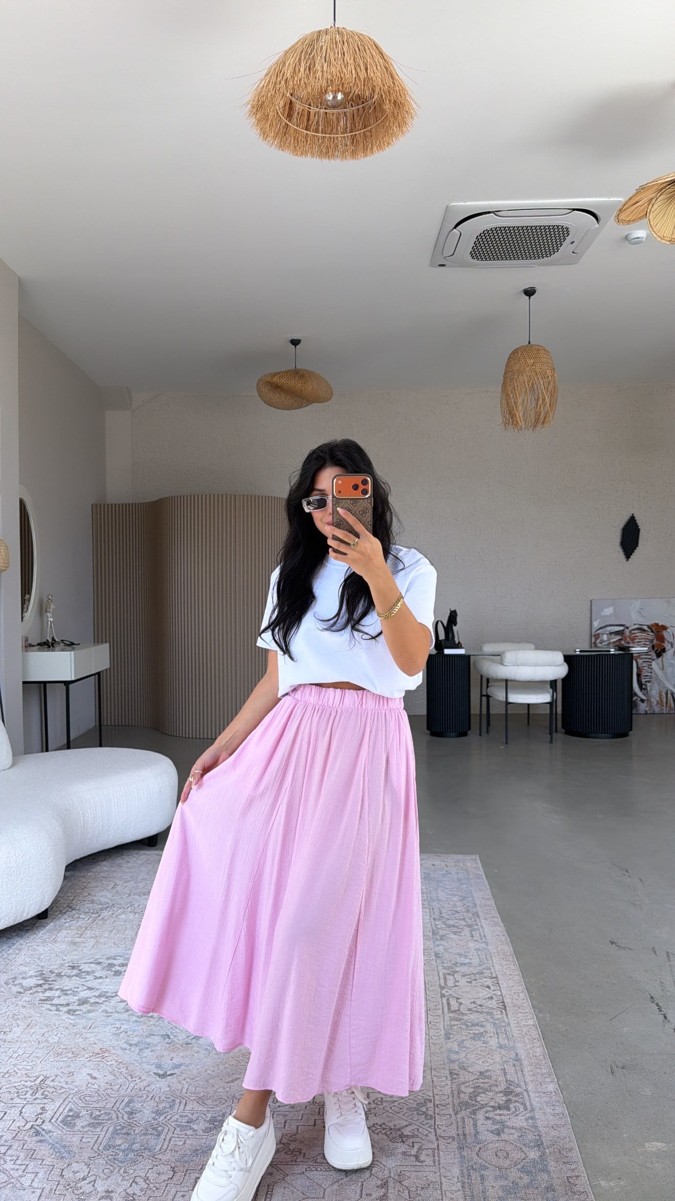 Şeker Pembe Çilek Kiloş Etek