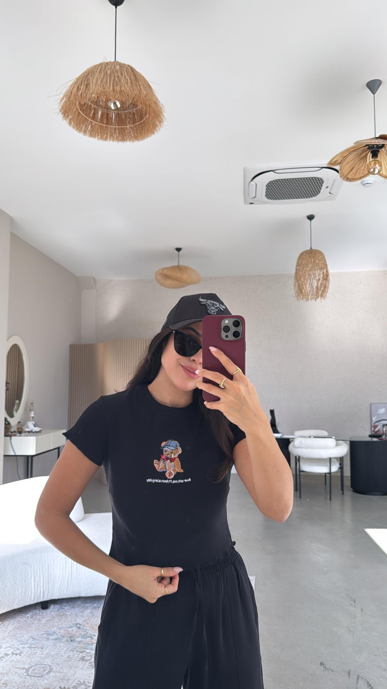 Siyah Ayıcıklı Tshirt