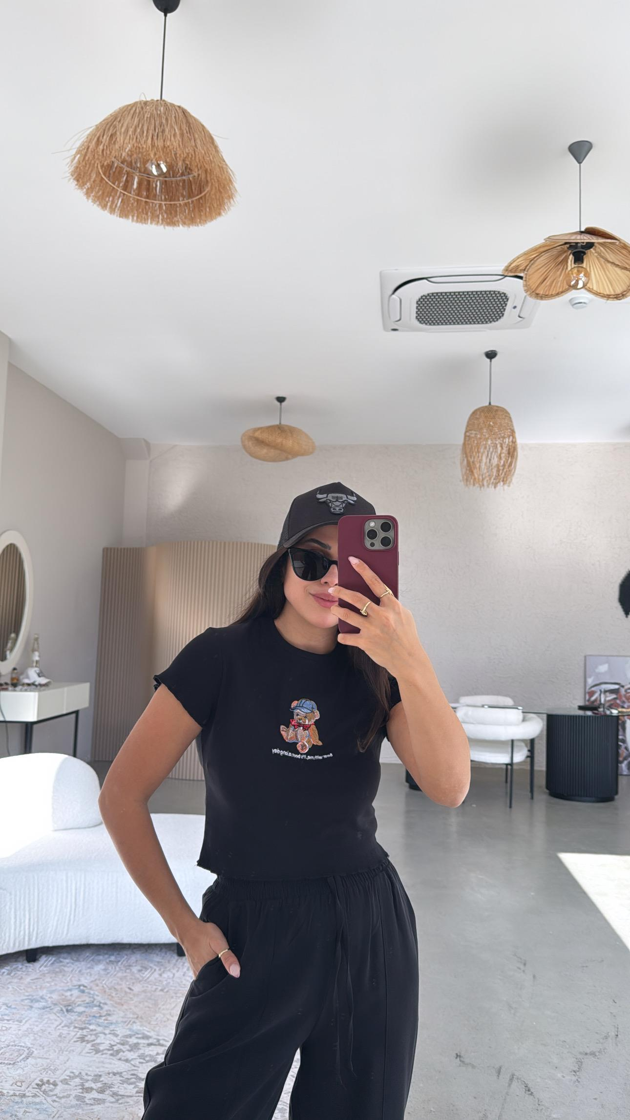 Siyah Ayıcıklı Tshirt