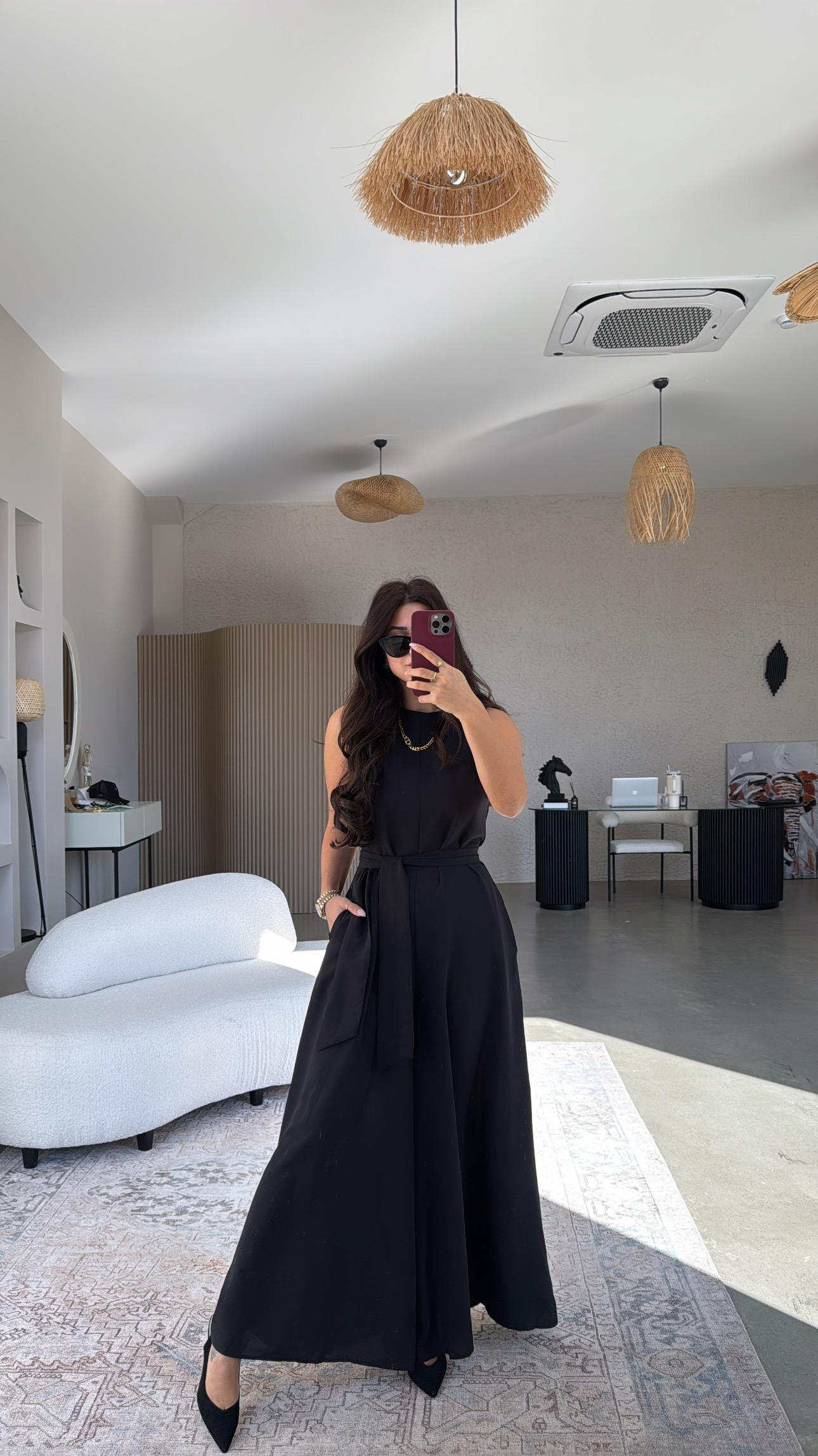 Siyah Bol Paça Tulum