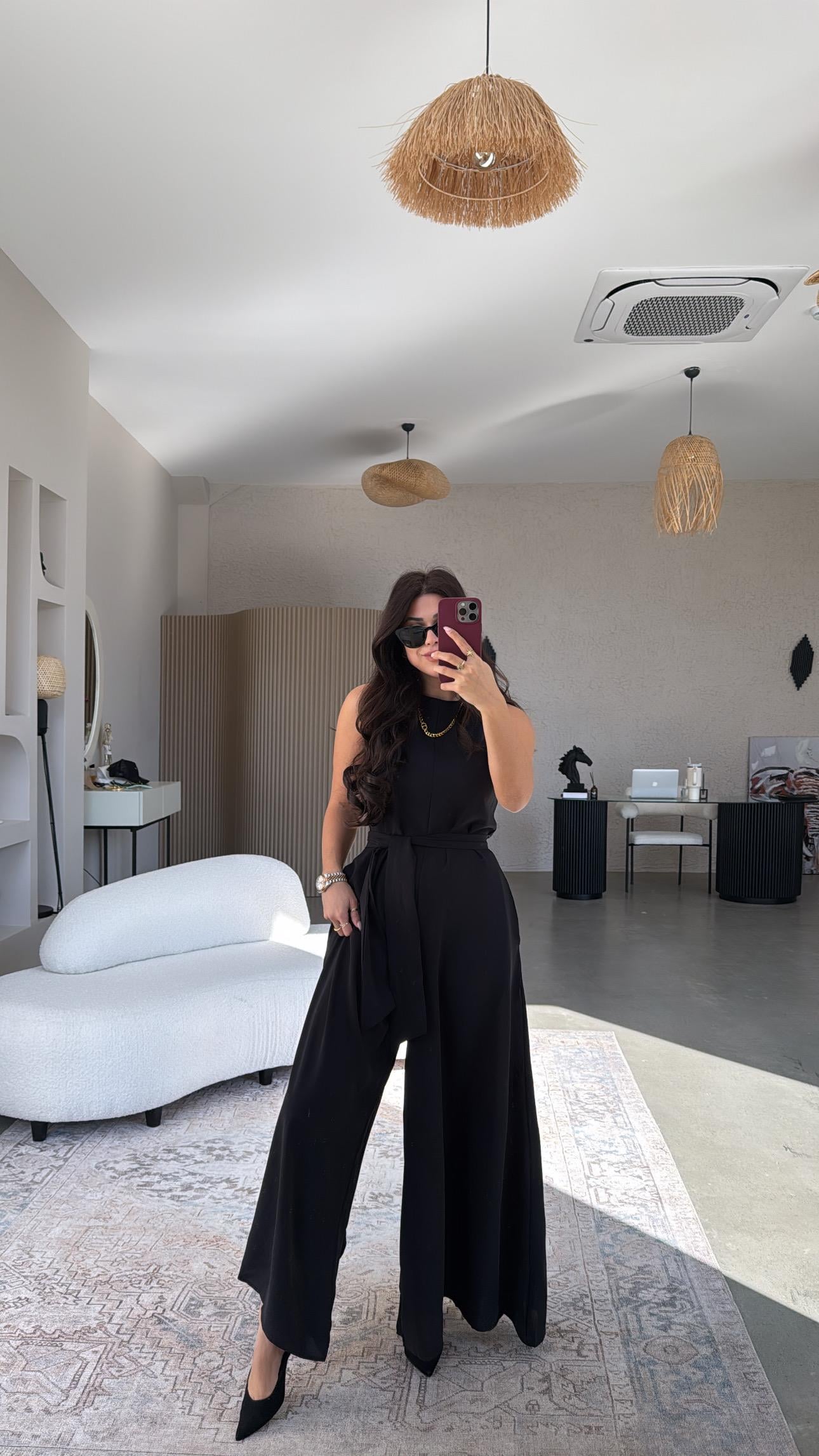 Siyah Bol Paça Tulum