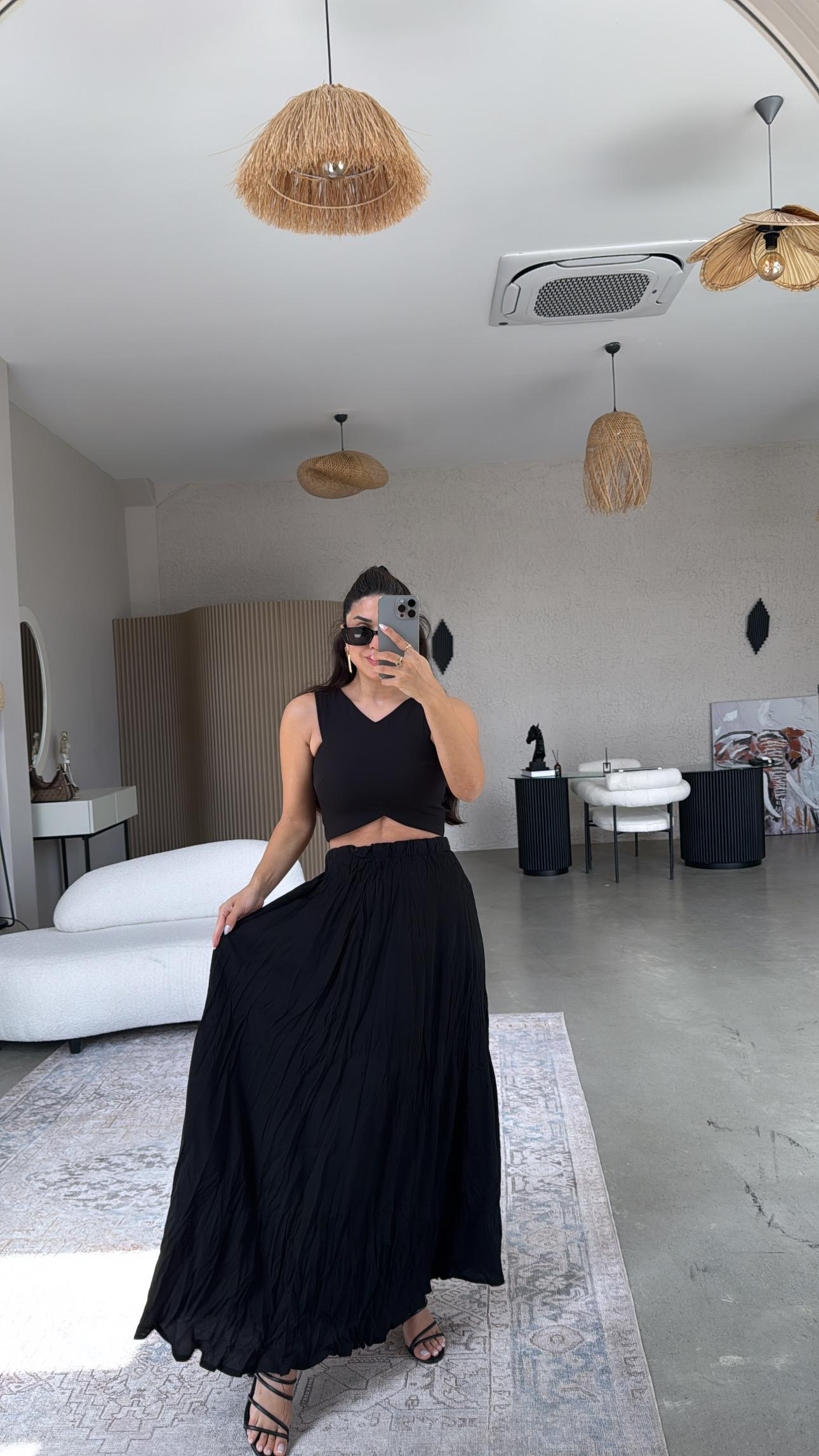 Siyah Çapraz Askı Büstiyer