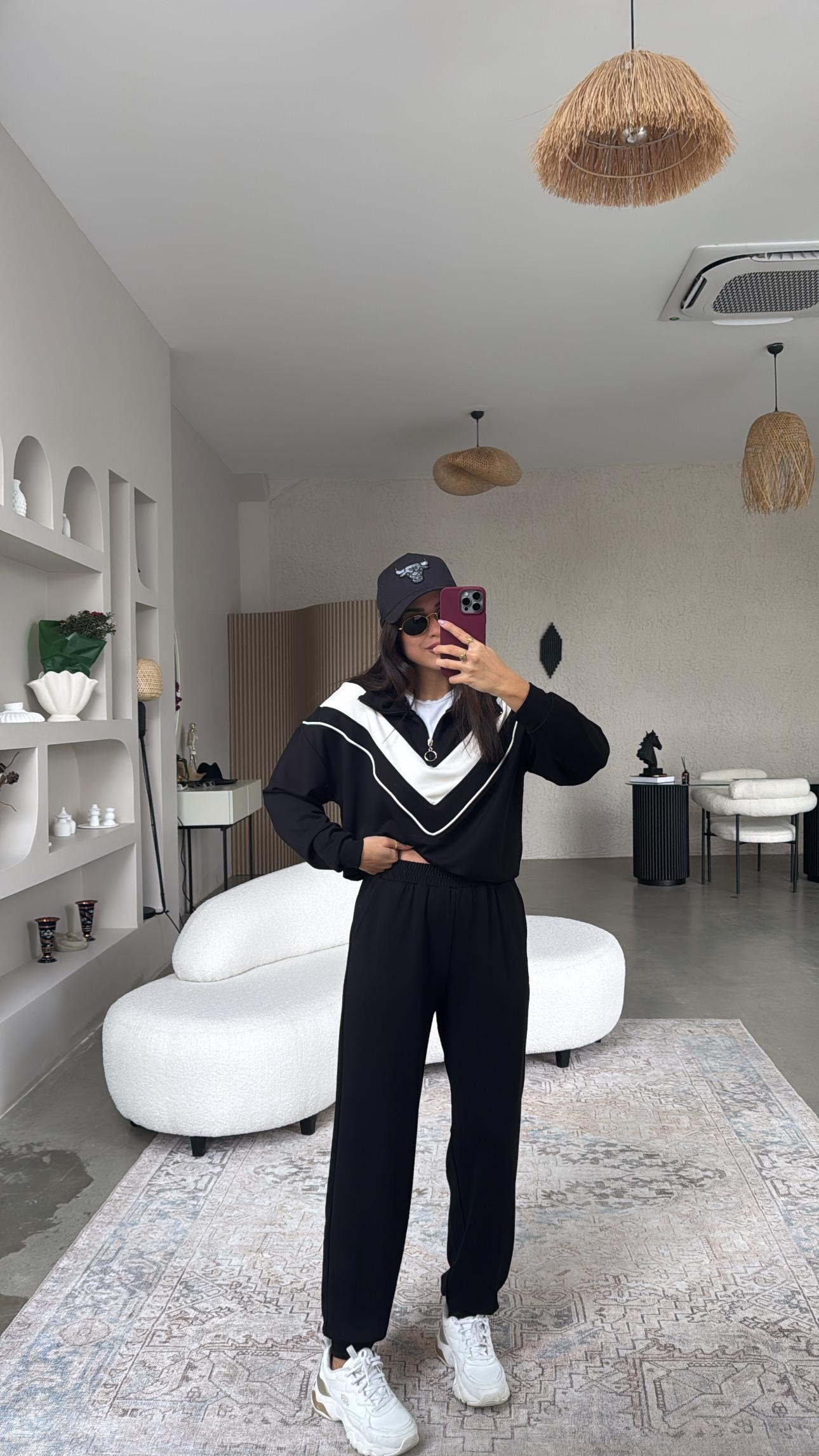 Siyah Garnili Modal Takım