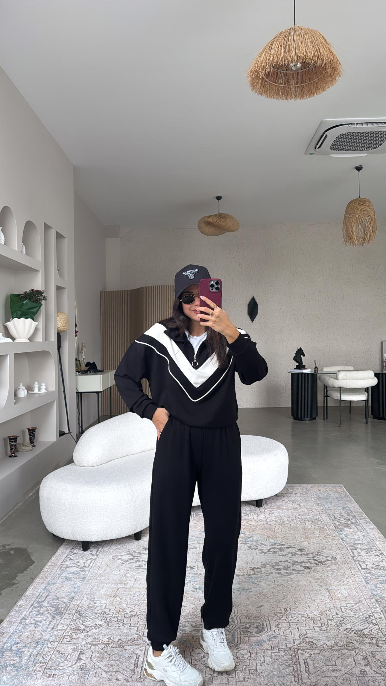 Siyah Garnili Modal Takım