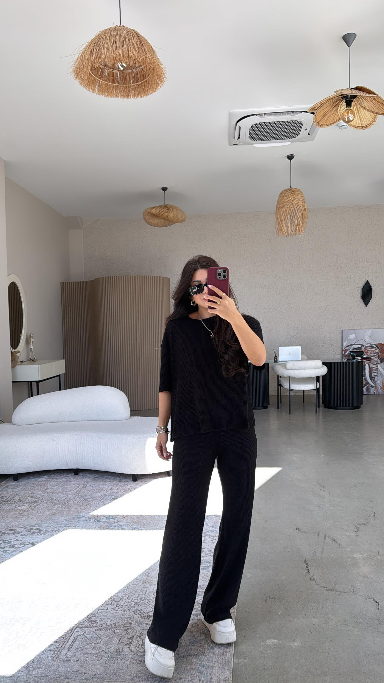 Siyah İthal Yumuşak Basic Takım