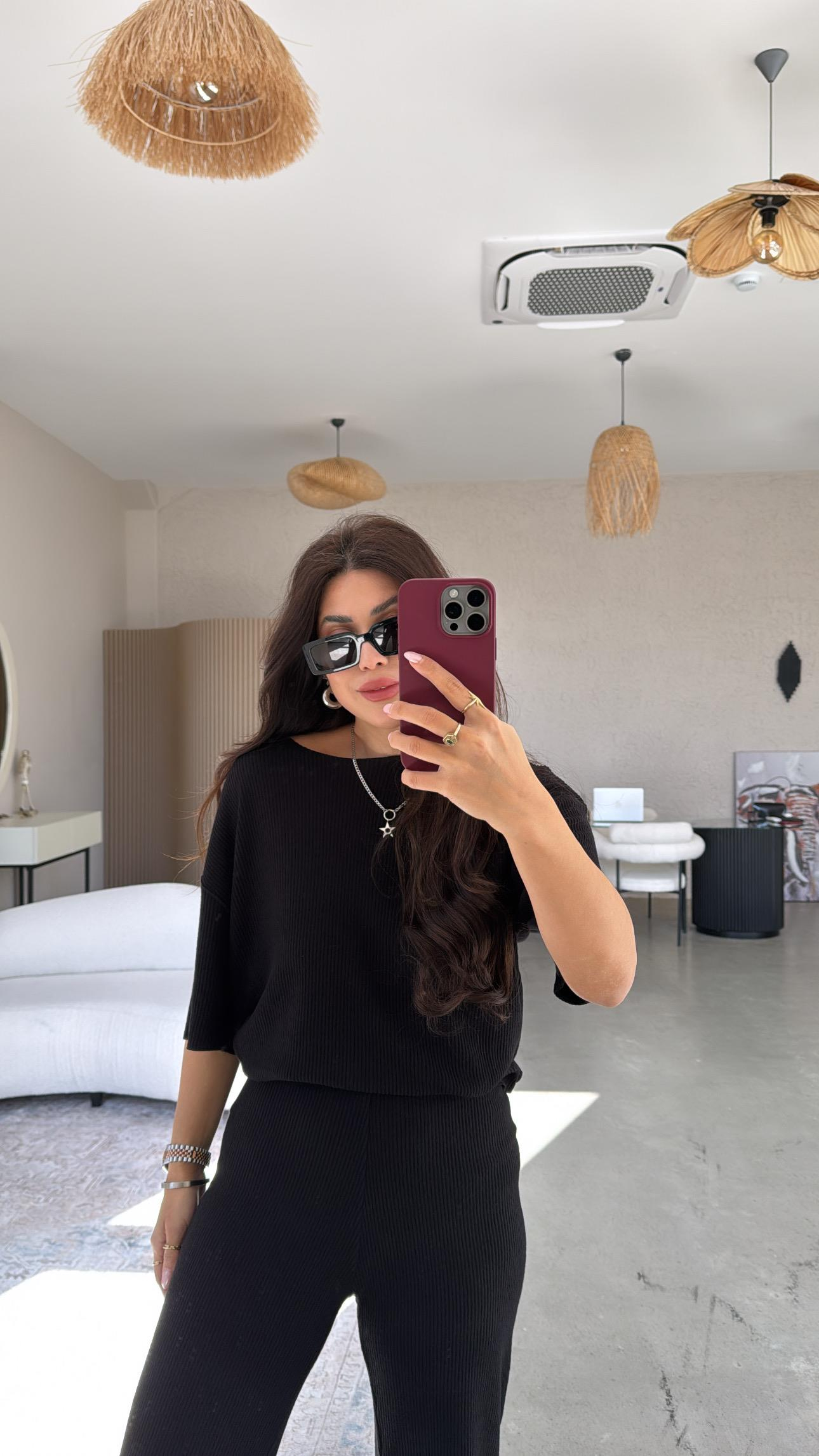 Siyah İthal Yumuşak Basic Takım