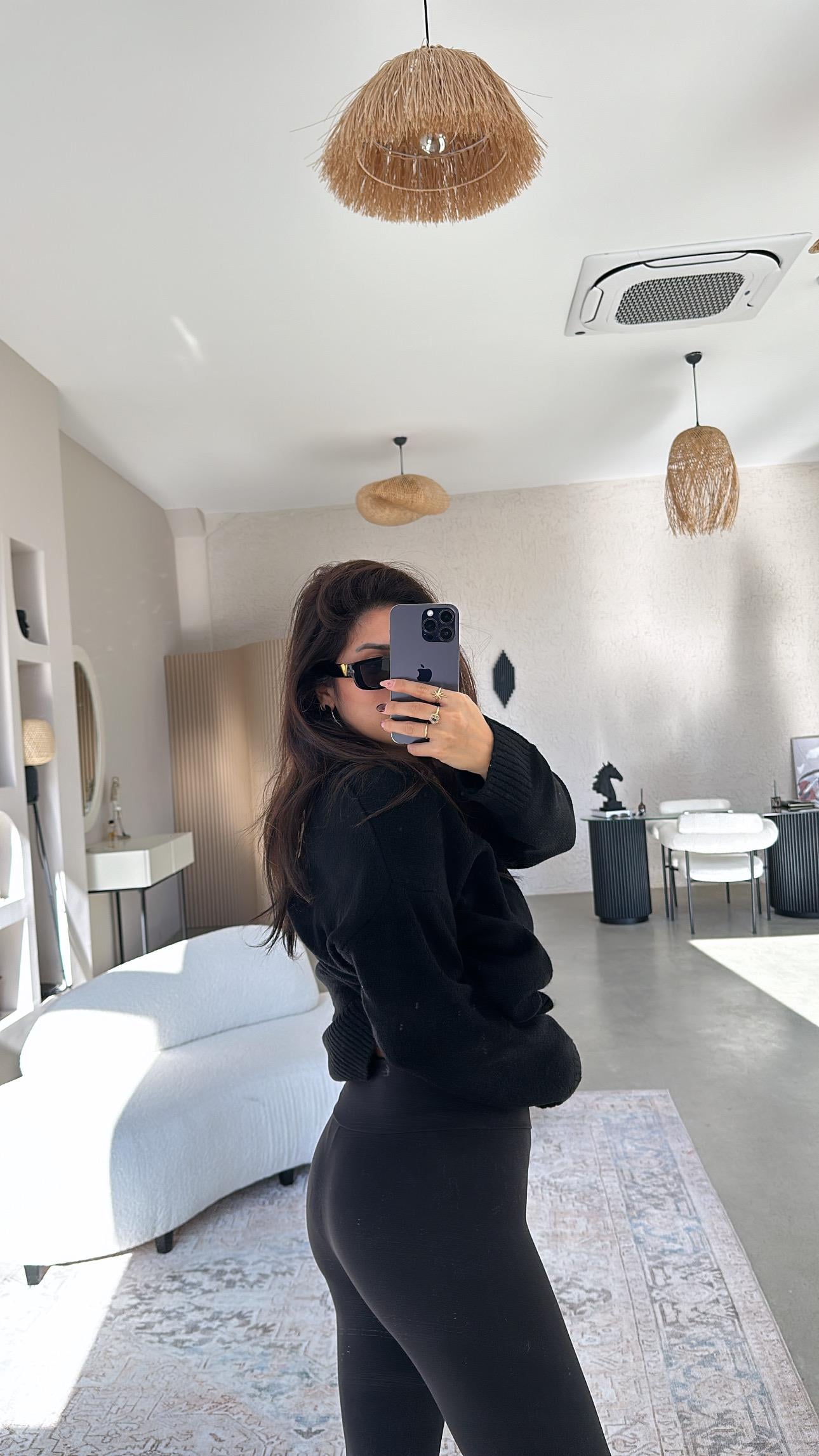 Siyah Oys Basic Orijinal Tayt