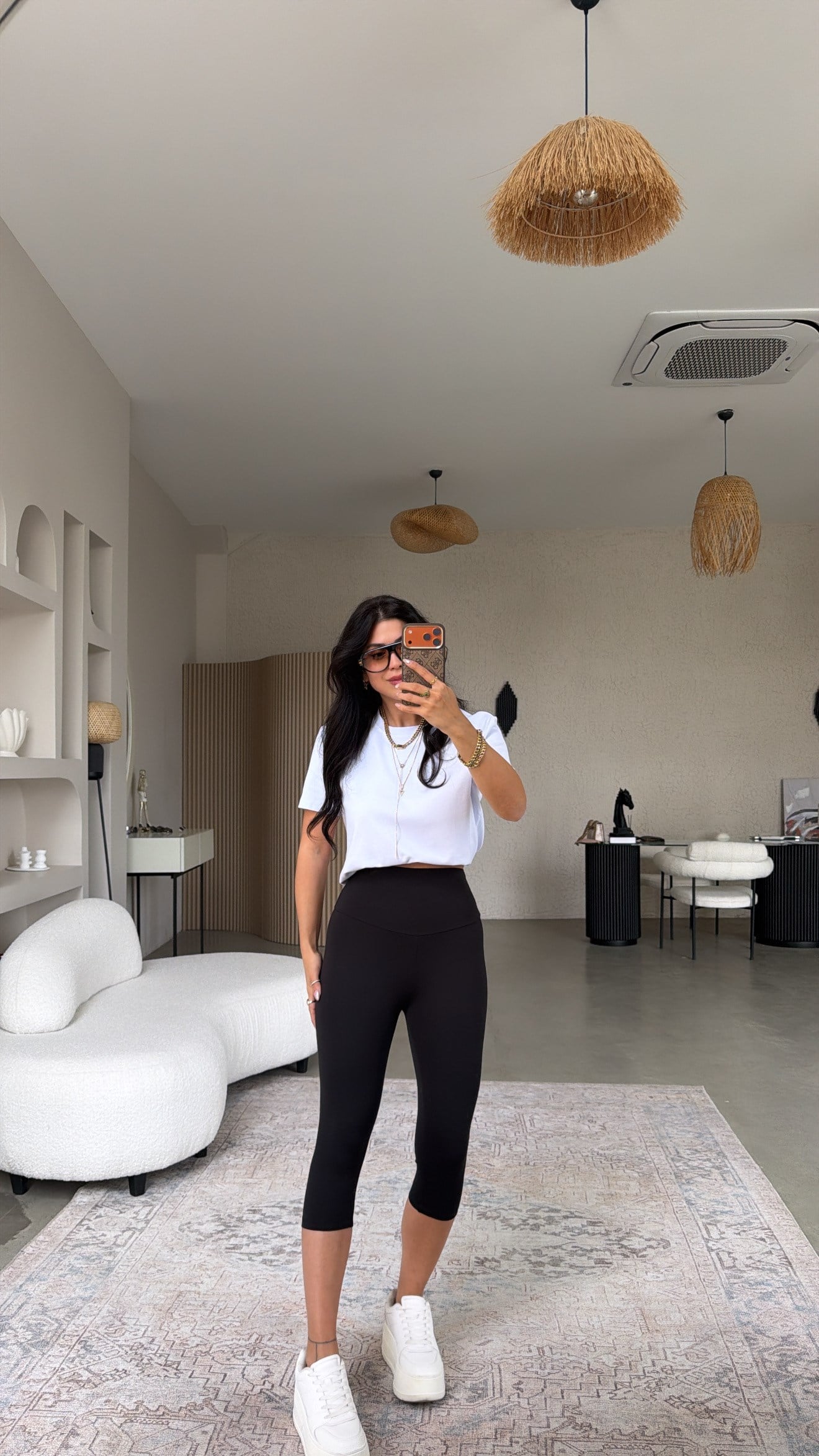Siyah Oys Kapri Tayt
