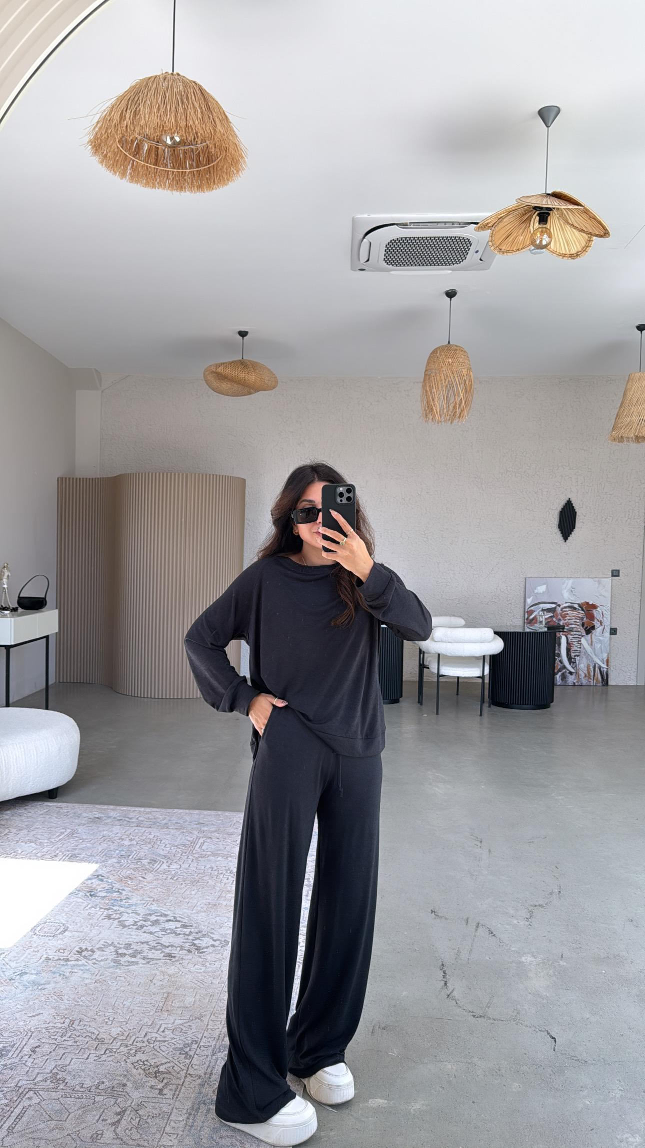 Siyah Pike Modal Basic Alt Üst Takım