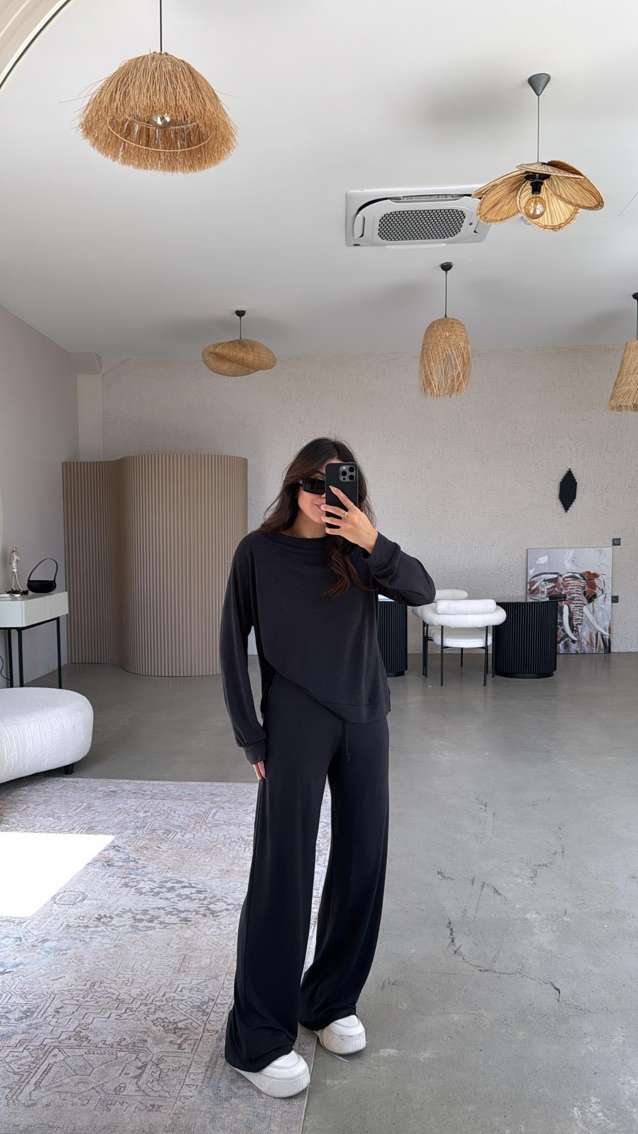 Siyah Pike Modal Basic Alt Üst Takım