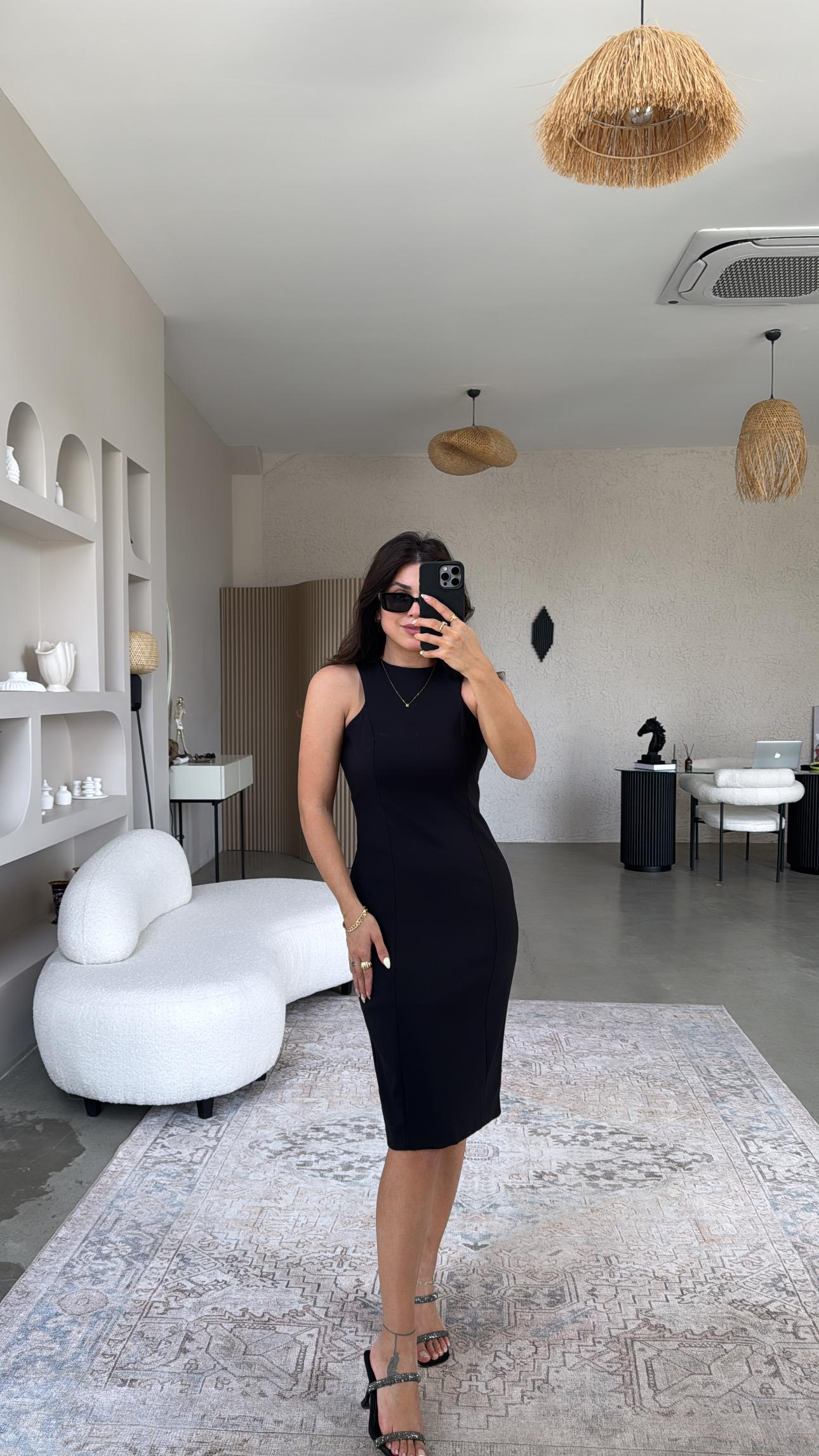 Siyah Premium Kalem Elbise