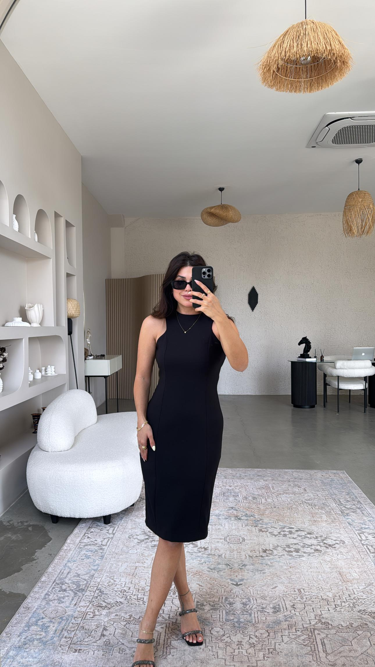 Siyah Premium Kalem Elbise