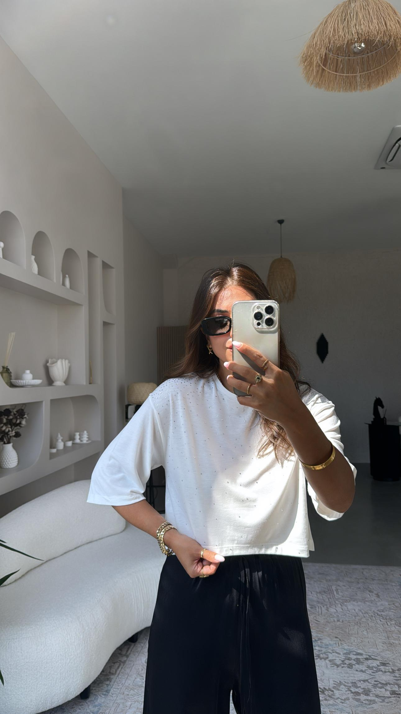 Taşlı Basic Tshirt