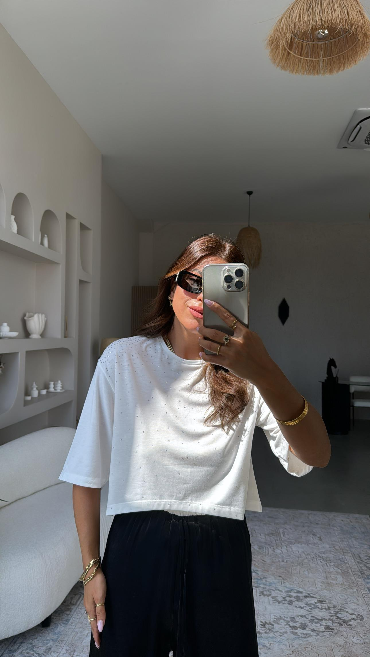 Taşlı Basic Tshirt