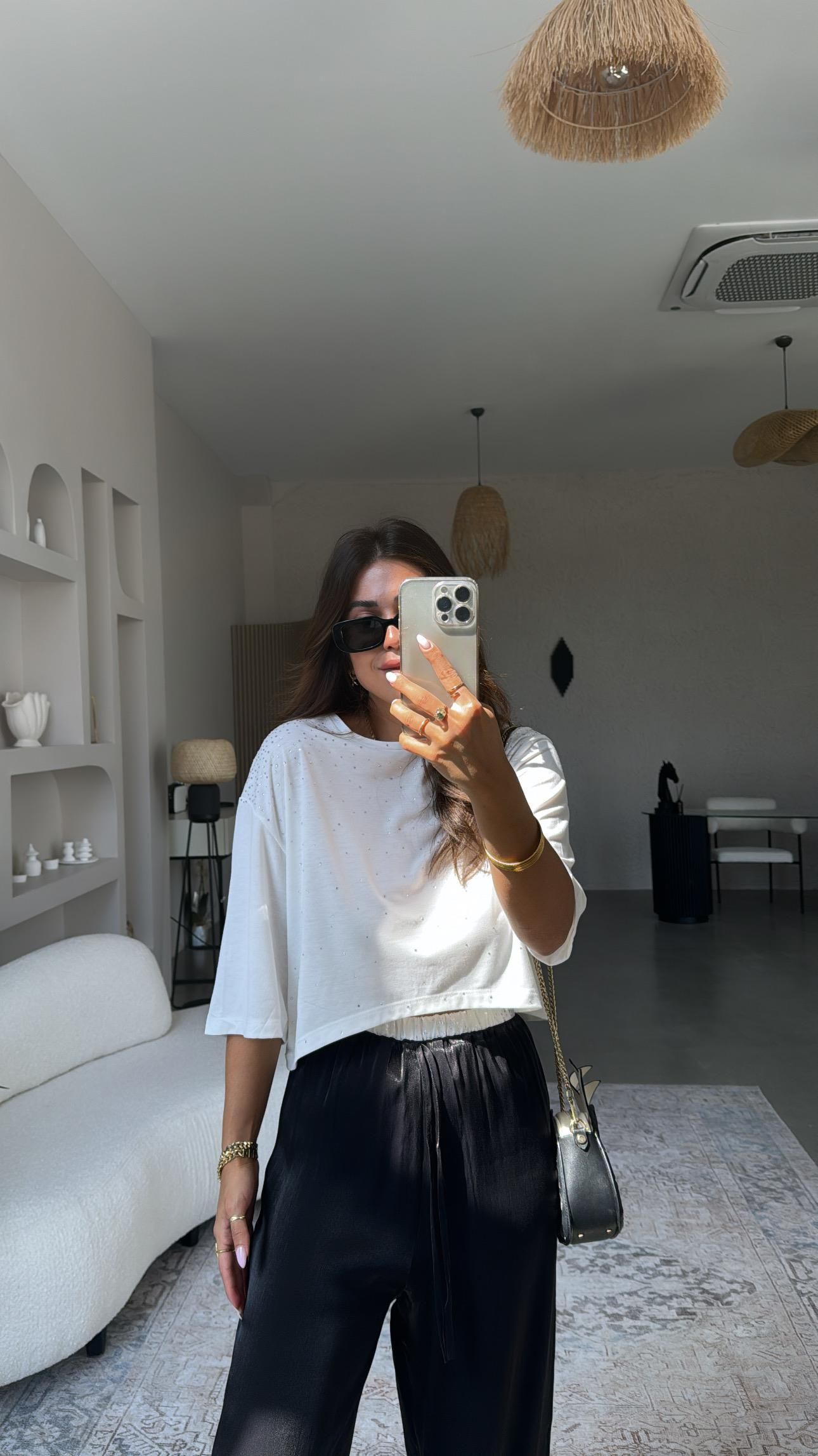 Taşlı Basic Tshirt