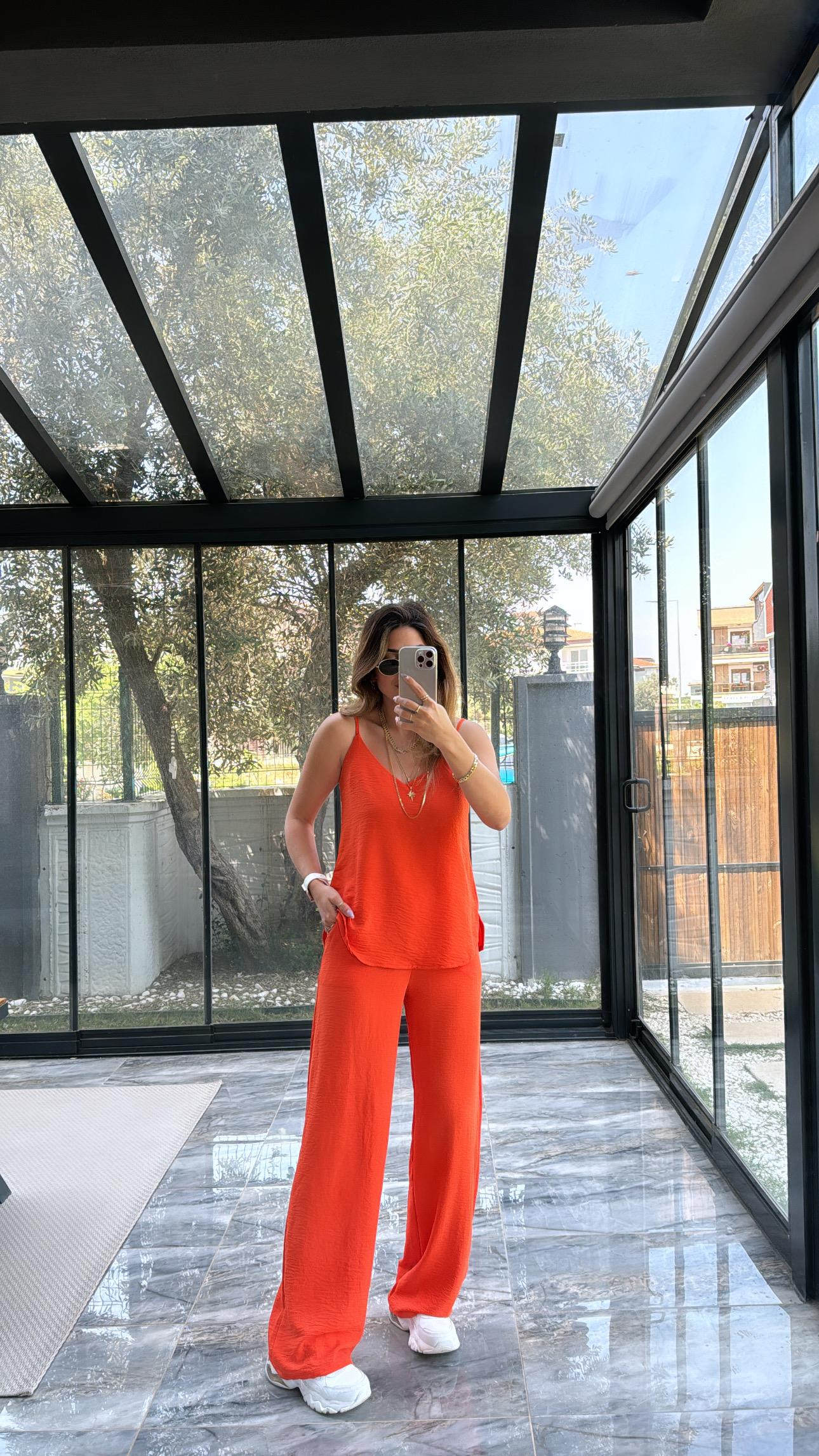 Turuncu Askılı Tiril Takım