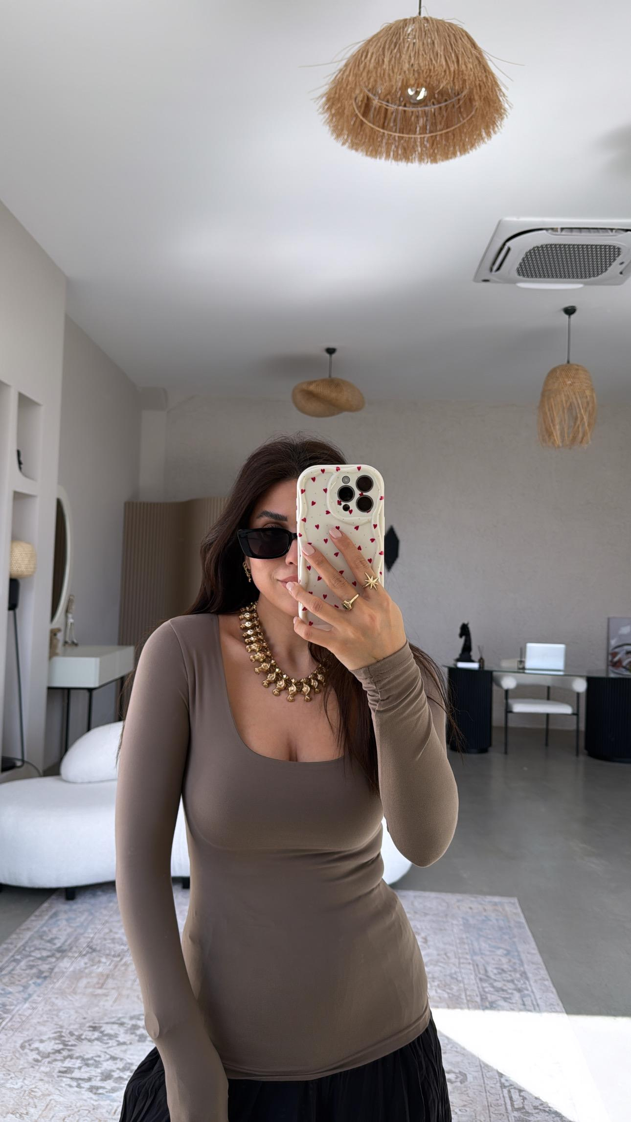 Vizon Kare Yaka Scuba Basic Bluz